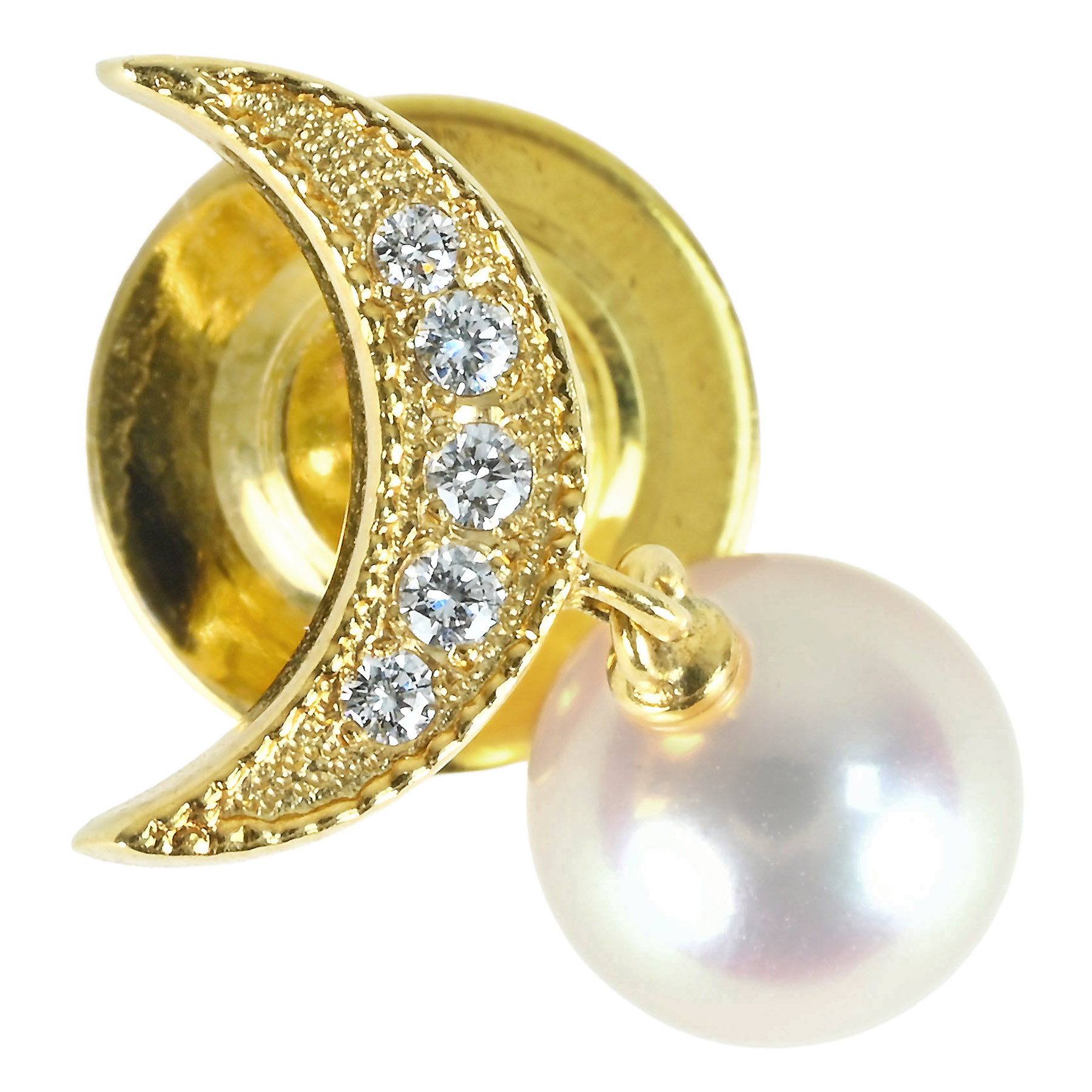 アコヤパールブローチ "MIKIMOTO" K18YG - 画像 (2)