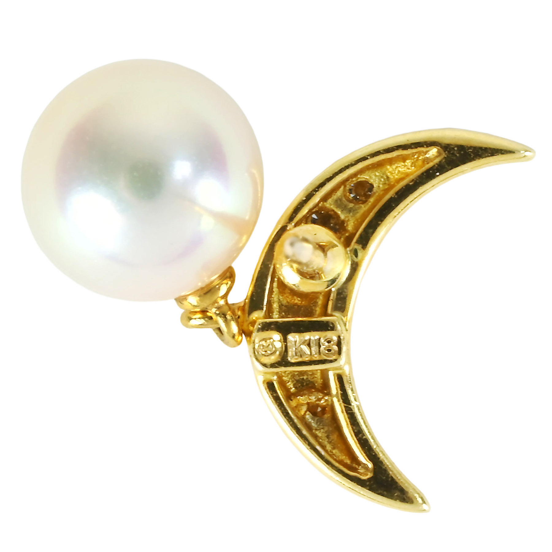 アコヤパールブローチ "MIKIMOTO" K18YG - 画像 (4)