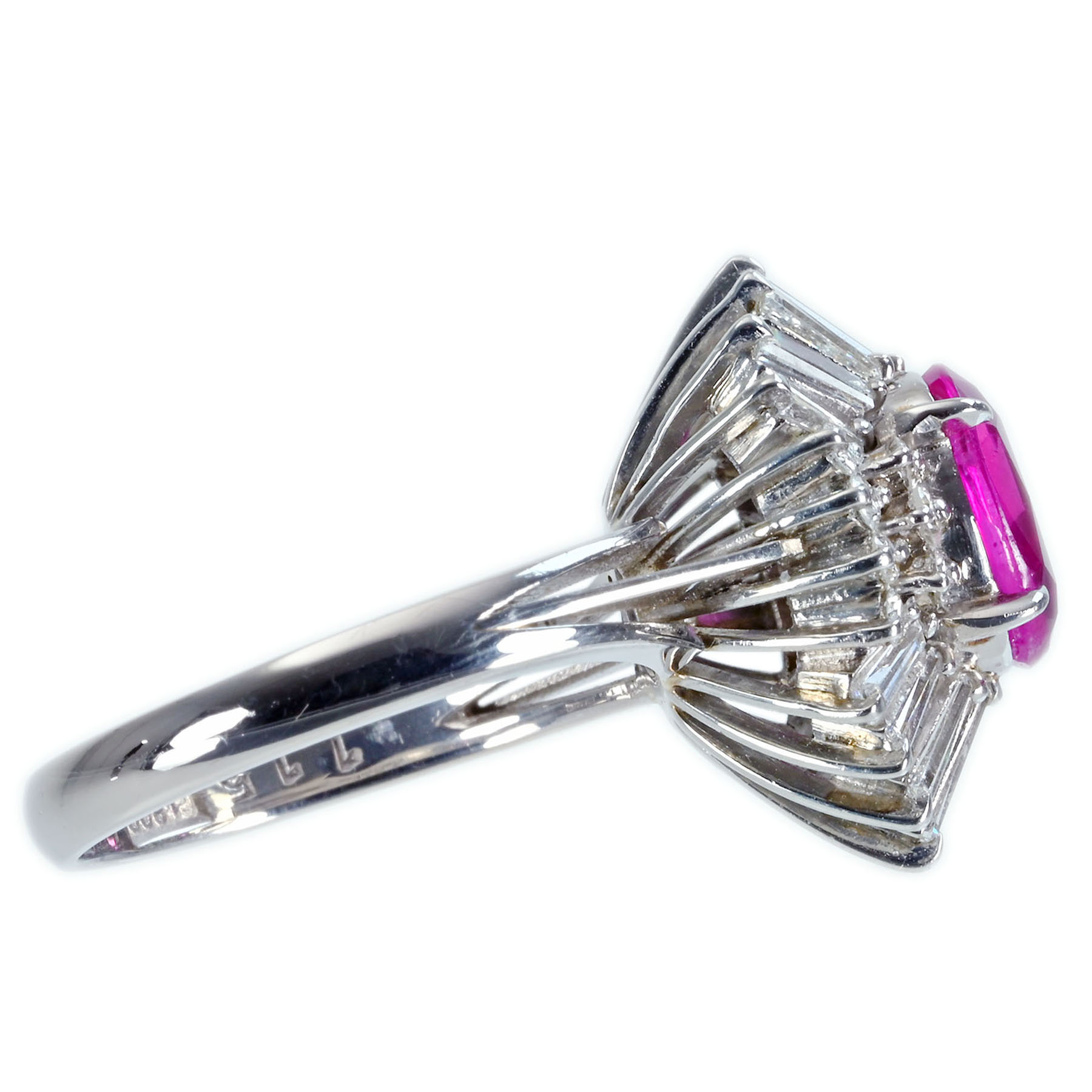 ミャンマー産ルビーリング PT900 R1.92ct D1.15ct - 画像 (4)