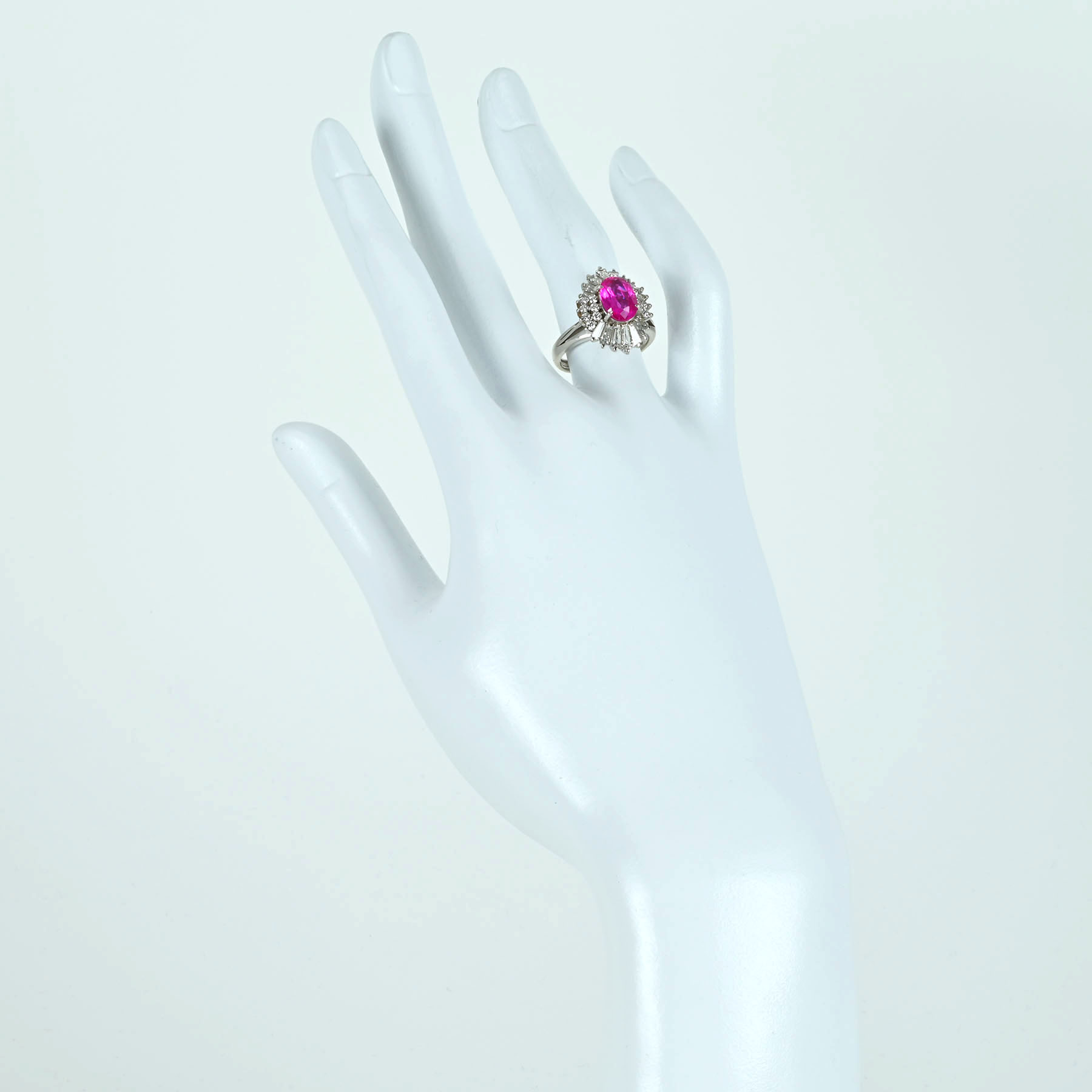 ミャンマー産ルビーリング PT900 R1.92ct D1.15ct - 画像 (6)