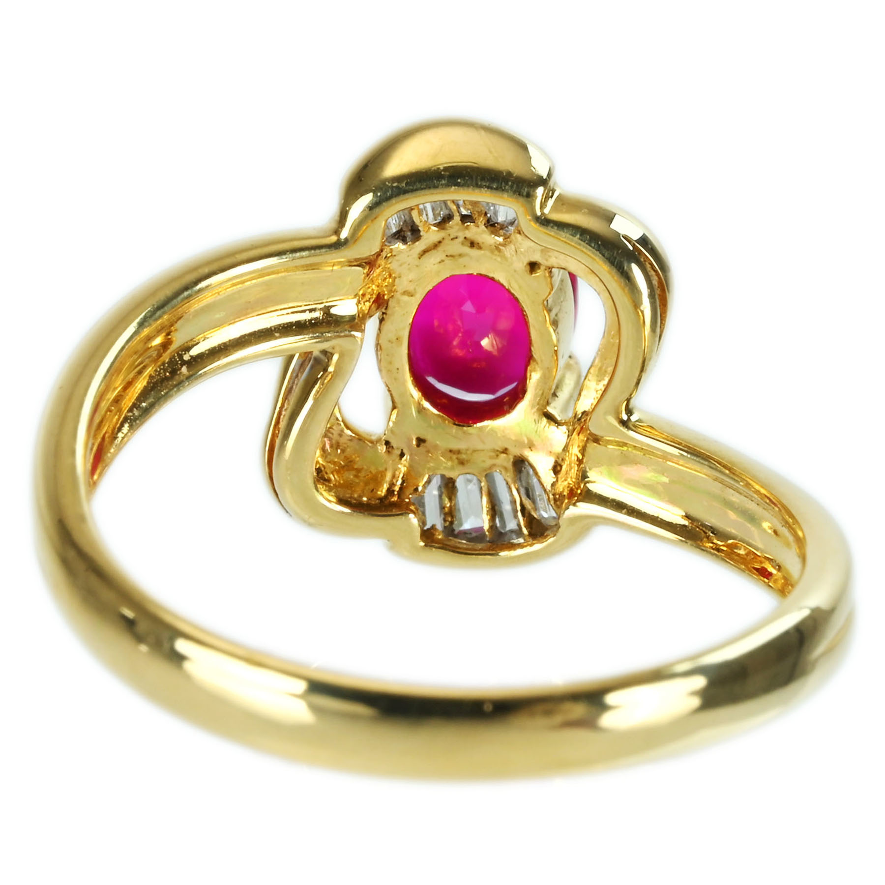 ルビーリング K18YG R0.80ct D0.18ct - 画像 (5)
