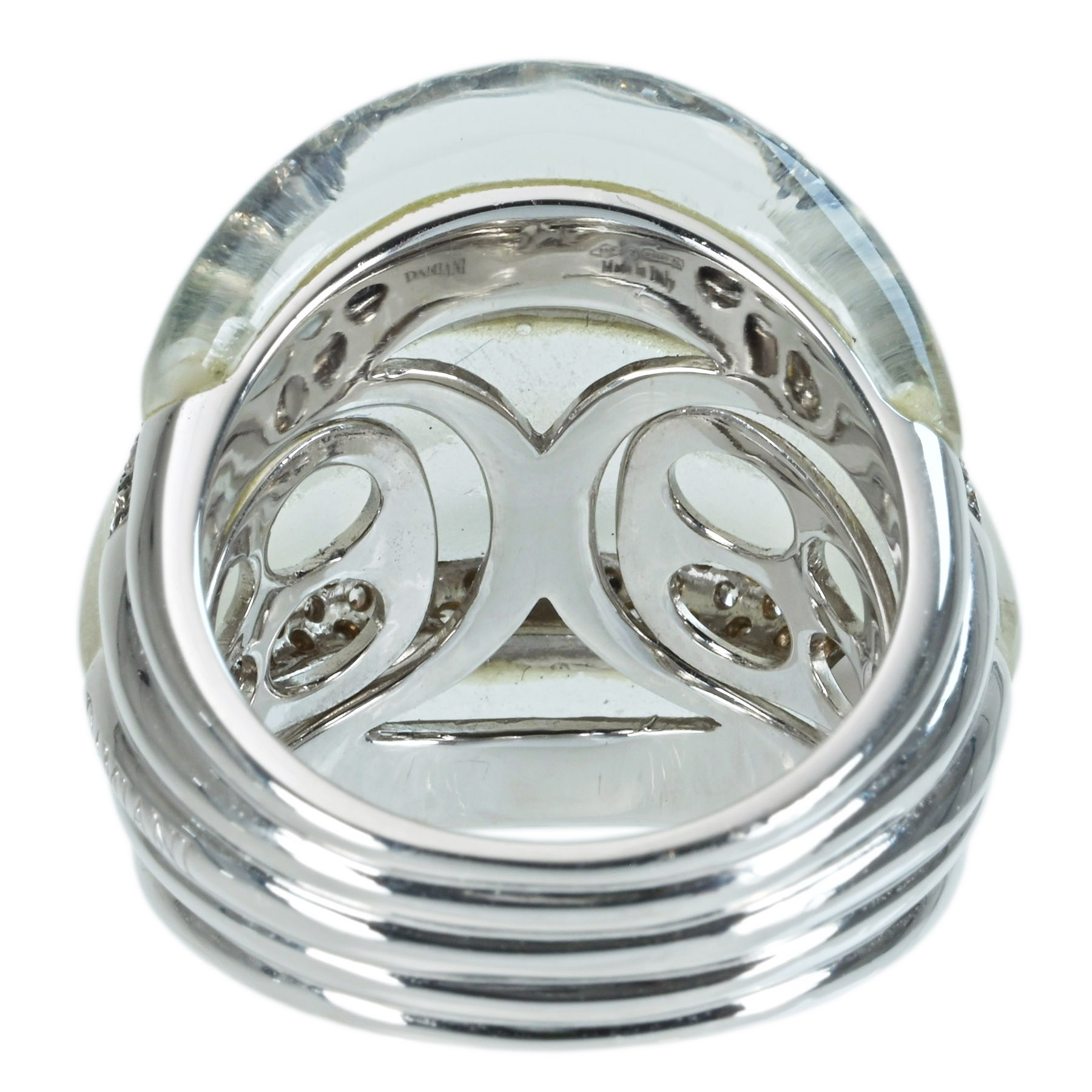ブラウンダイヤモンドリング "DAMIANI" K18WG QUARTZ - 画像 (5)
