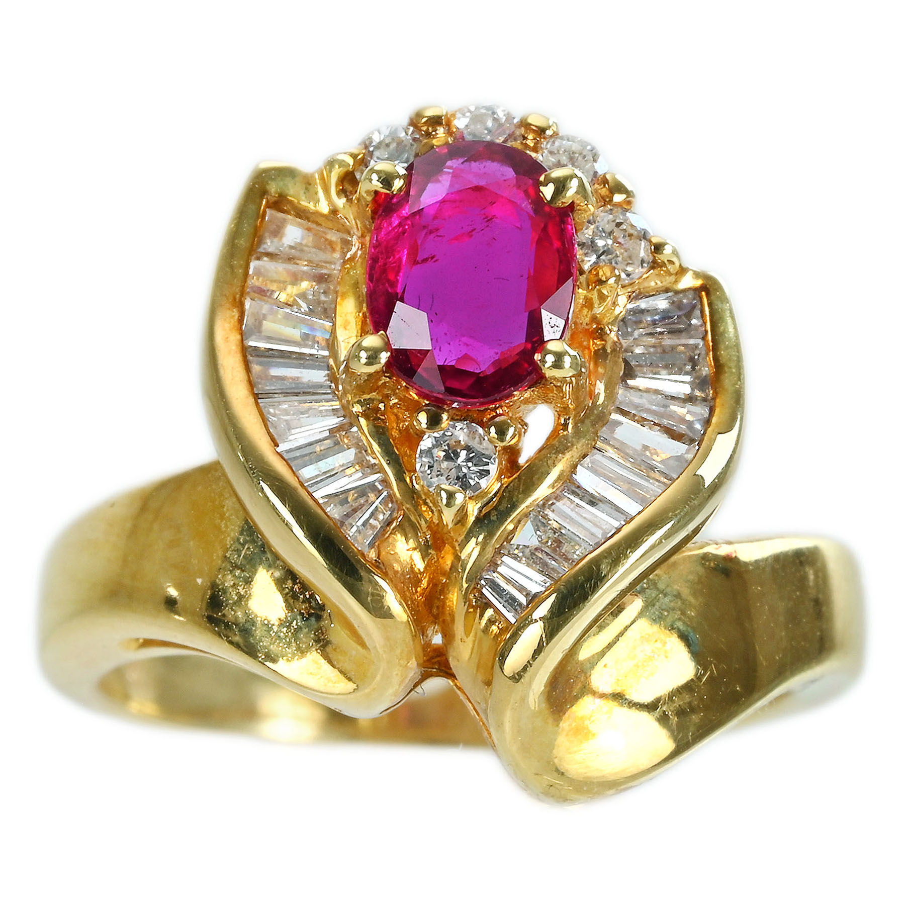 ルビーリング K18YG R0.75ct D0.46ct - 画像 (2)