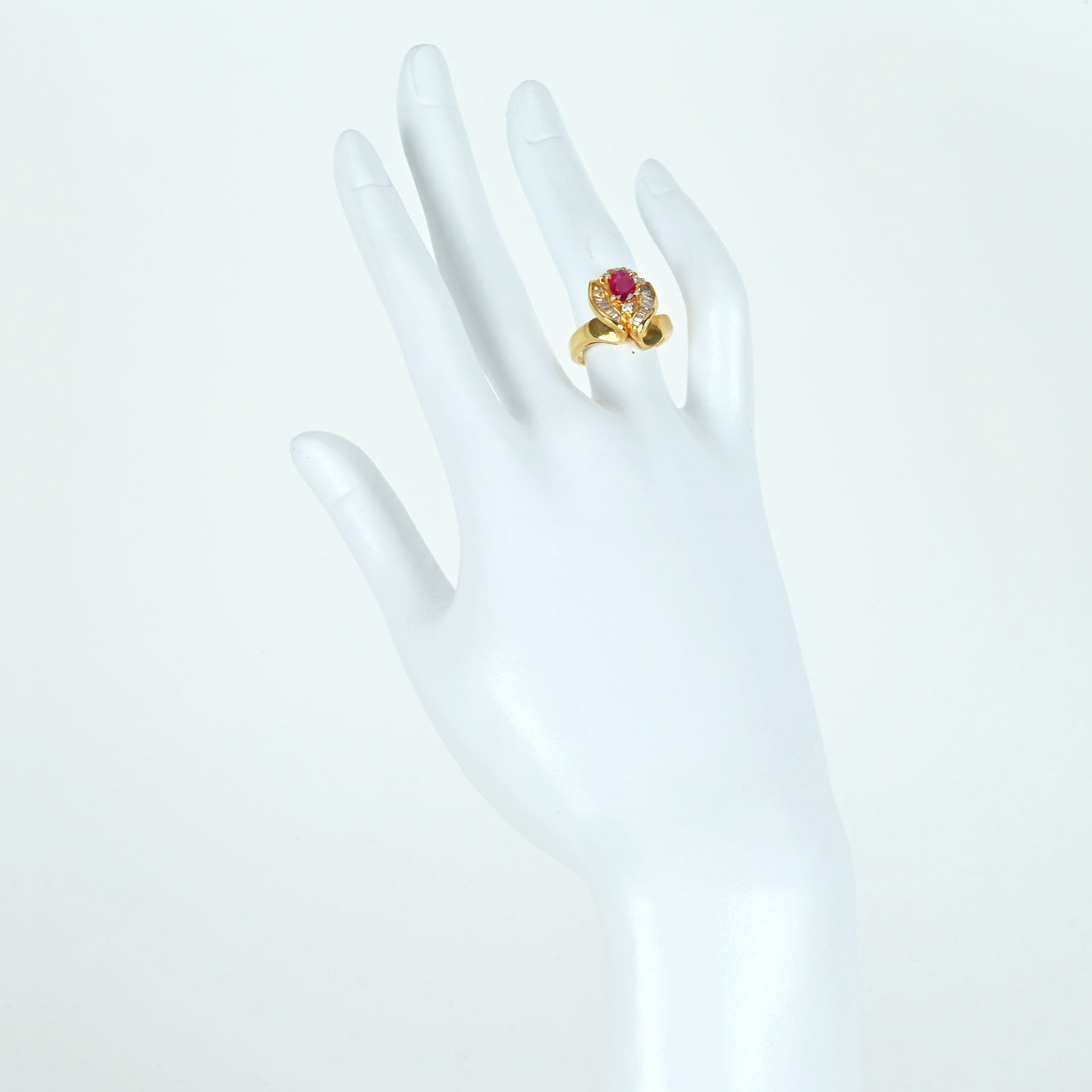 ルビーリング K18YG R0.75ct D0.46ct - 画像 (6)