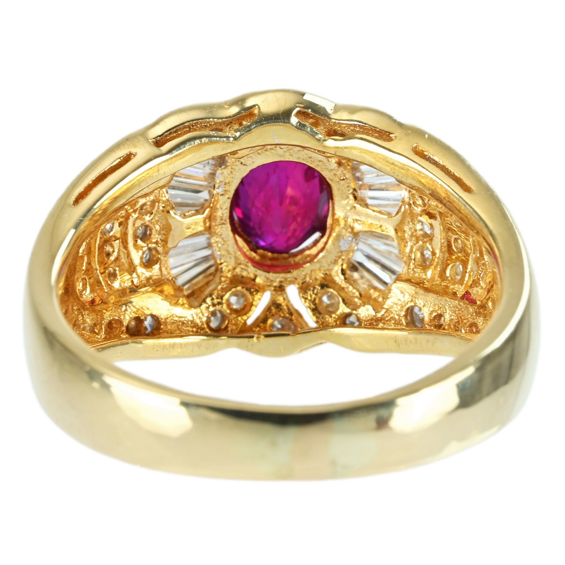 ルビーリング K18YG/K18WG D0.42ct - 画像 (5)