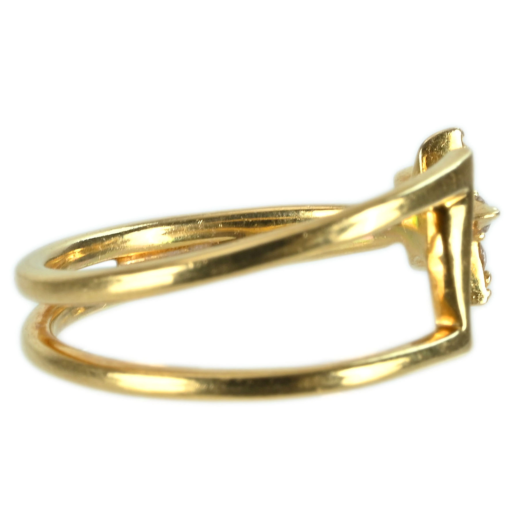 ダイヤモンドピンキーリング "STAR JEWELRY" K18YG D0.05ct - 画像 (4)