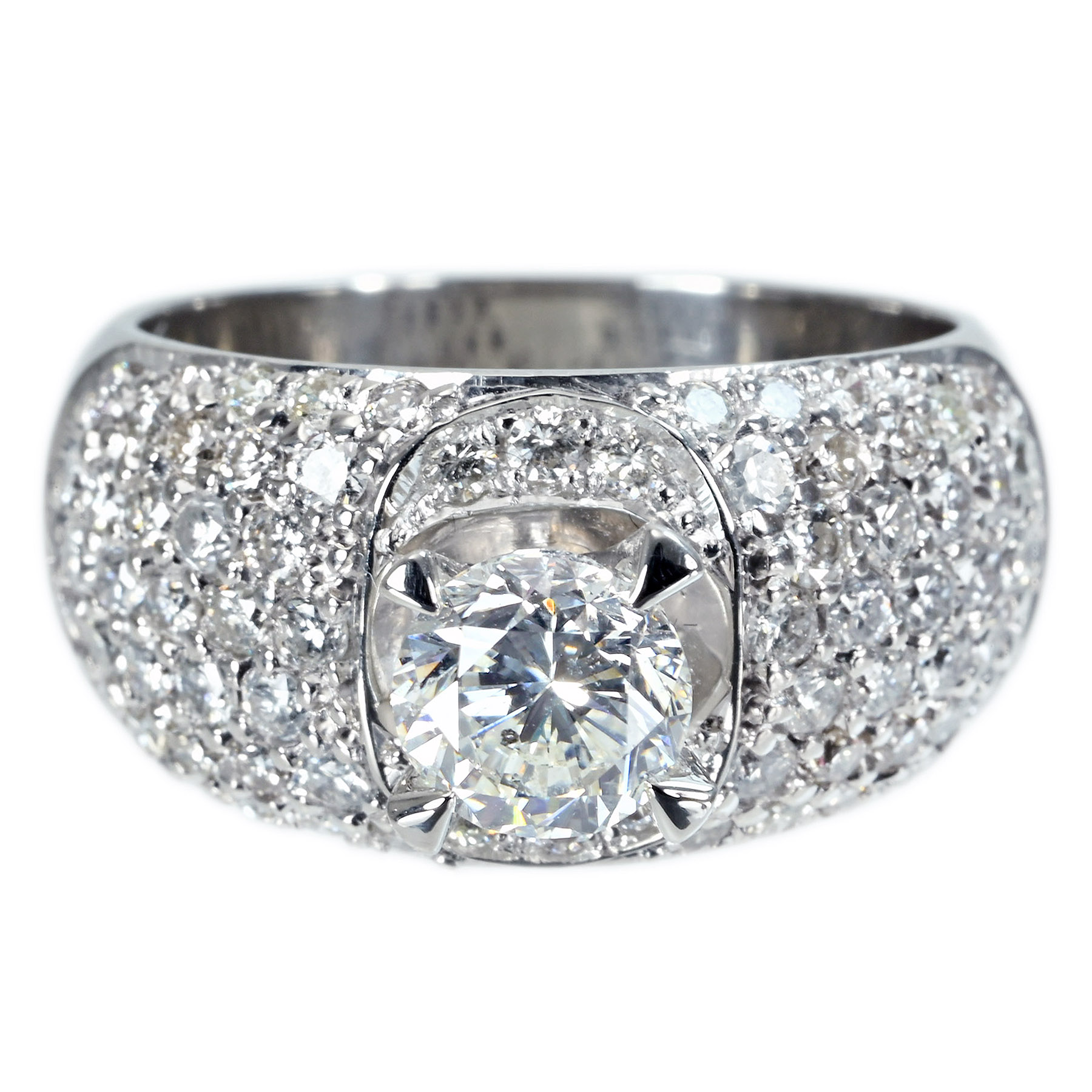 ダイヤモンドリング PT900 D1.002ct D1.005ct 12.1g #12 - 画像 (2)