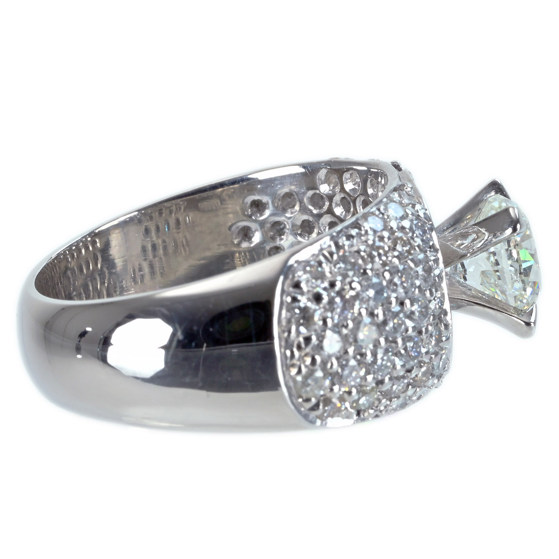 ダイヤモンドリング PT900 D1.002ct D1.005ct 12.1g #12 - 画像 (4)