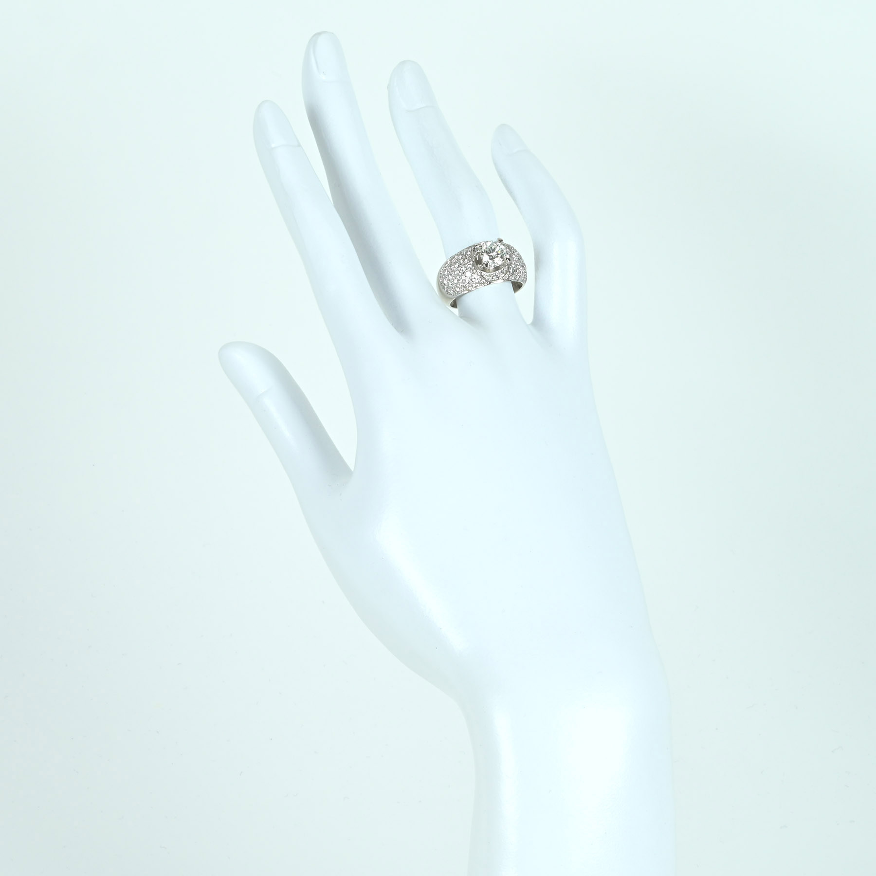ダイヤモンドリング PT900 D1.002ct D1.005ct 12.1g #12 - 画像 (6)