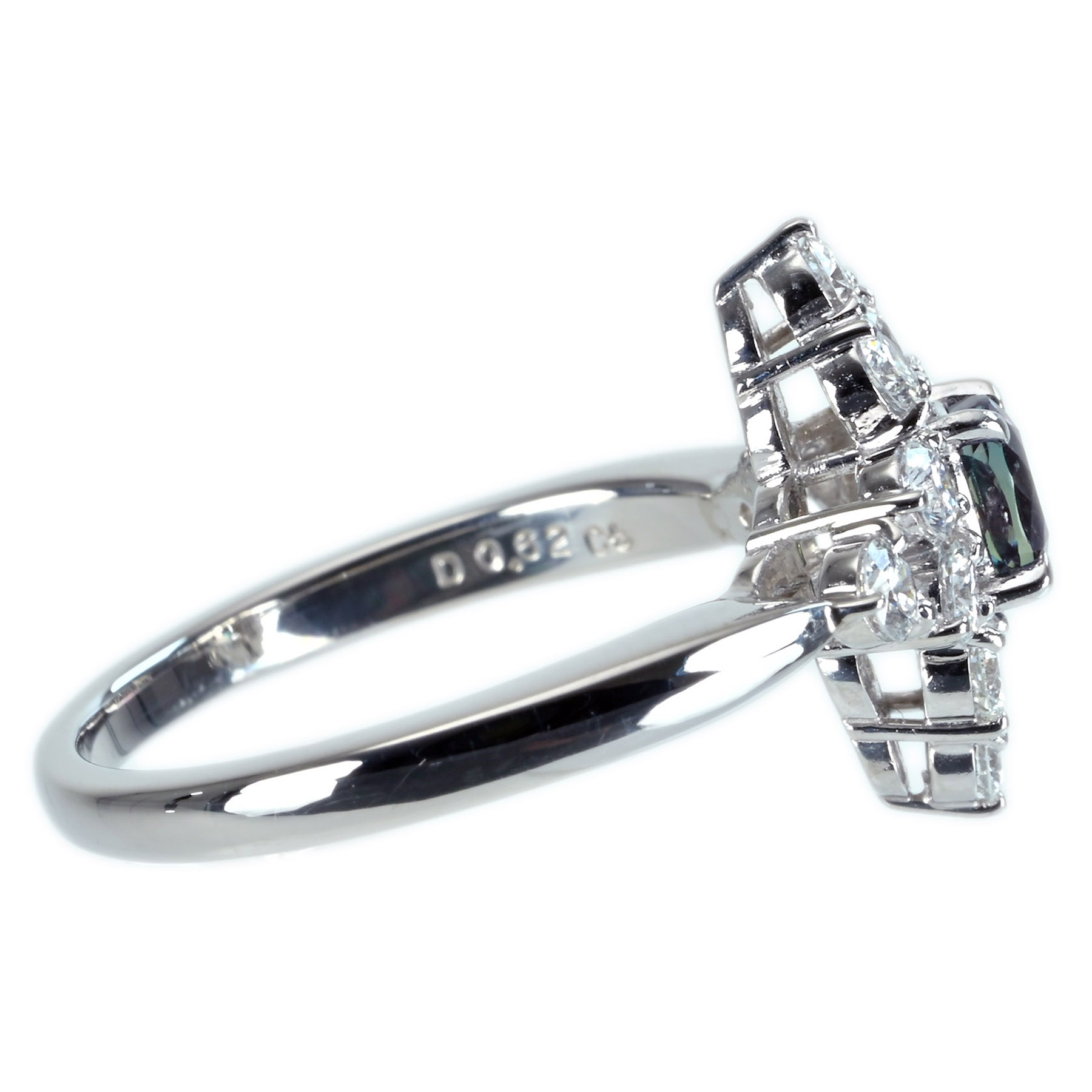 アレキサンドライトリング "MIKIMOTO" PT950 A0.42ct D0.62ct - 画像 (5)