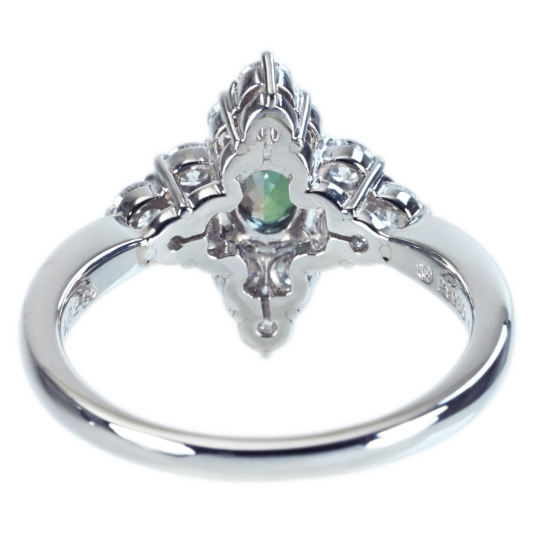 アレキサンドライトリング "MIKIMOTO" PT950 A0.42ct D0.62ct - 画像 (6)