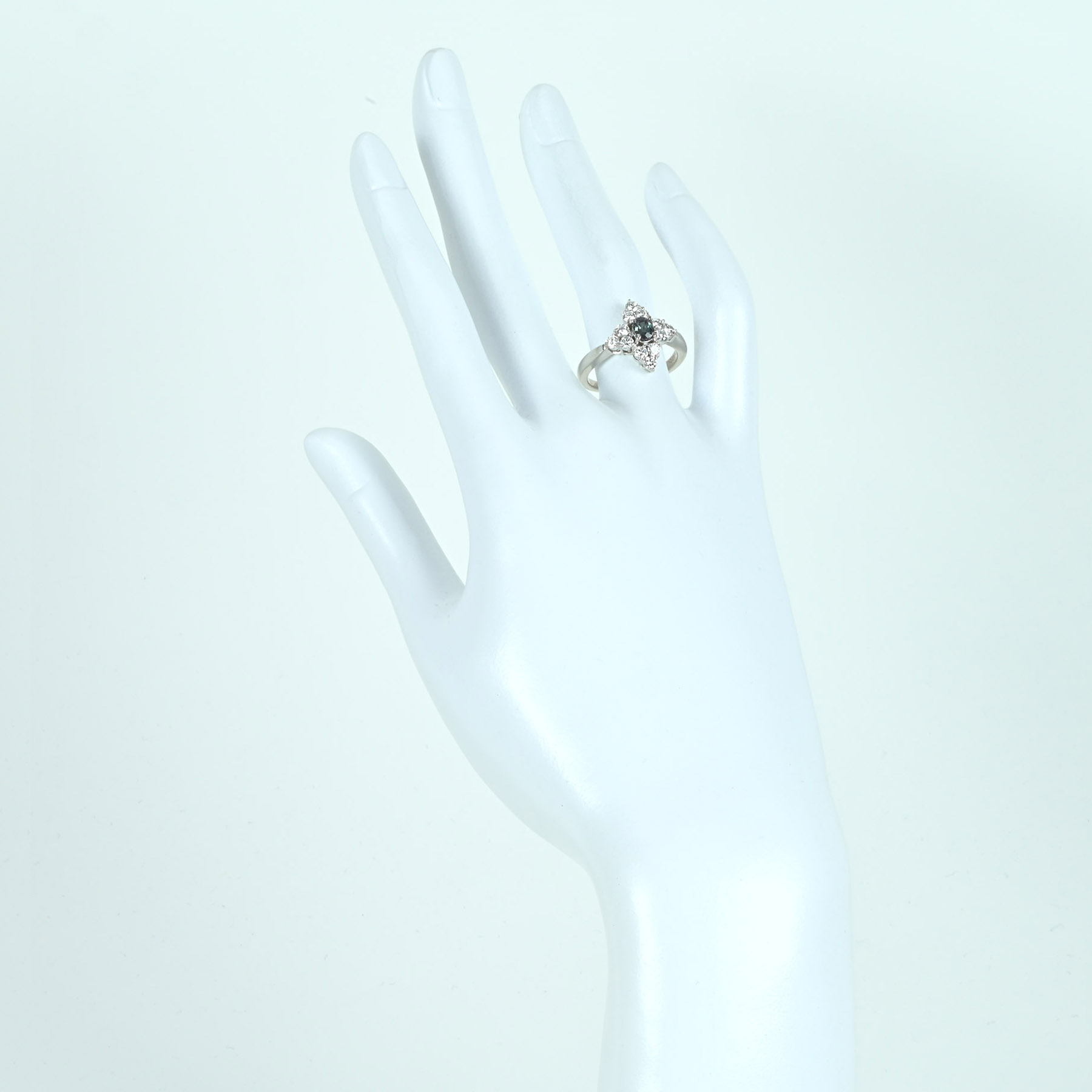 アレキサンドライトリング "MIKIMOTO" PT950 A0.42ct D0.62ct - 画像 (8)