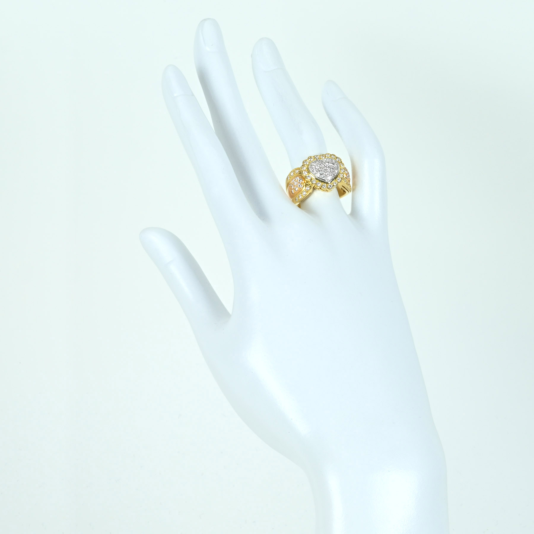 ダイヤモンドリング PT900/K18YG D1.00ct - 画像 (6)