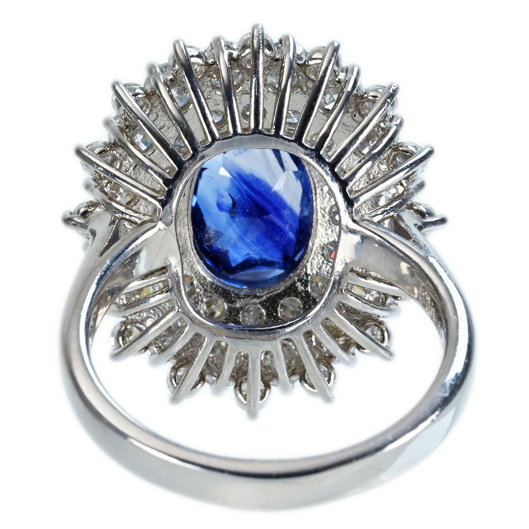 スリランカ産サファイアリング PT950 S2.69ct D1.97ct - 画像 (5)