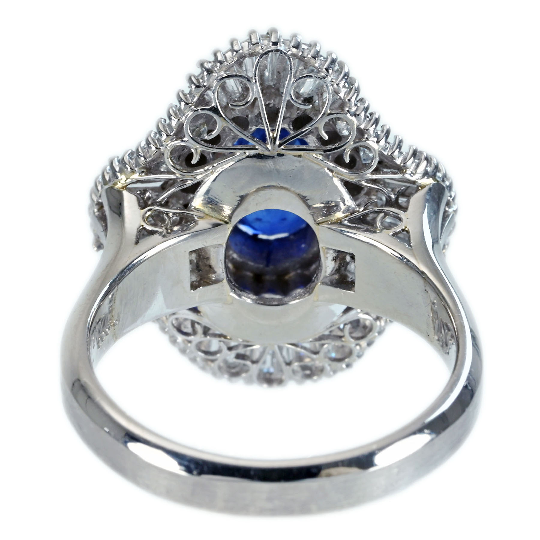 スリランカ産サファイアリング PT900 S4.41ct D2.11ct - 画像 (5)