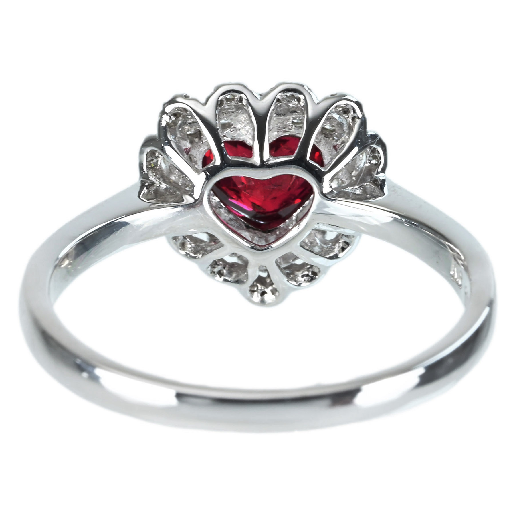 ルビーリング K18WG R1.12ct D0.32ct - 画像 (5)