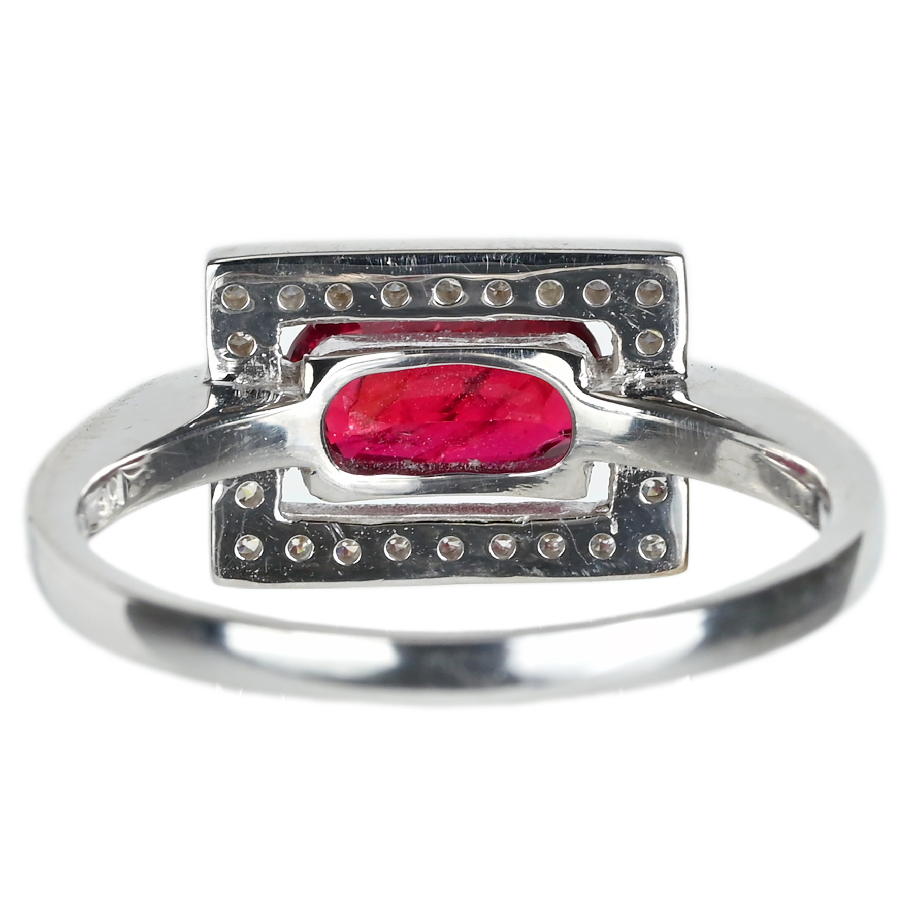 ルビーリング K18WG R1.13ct D0.12ct - 画像 (5)