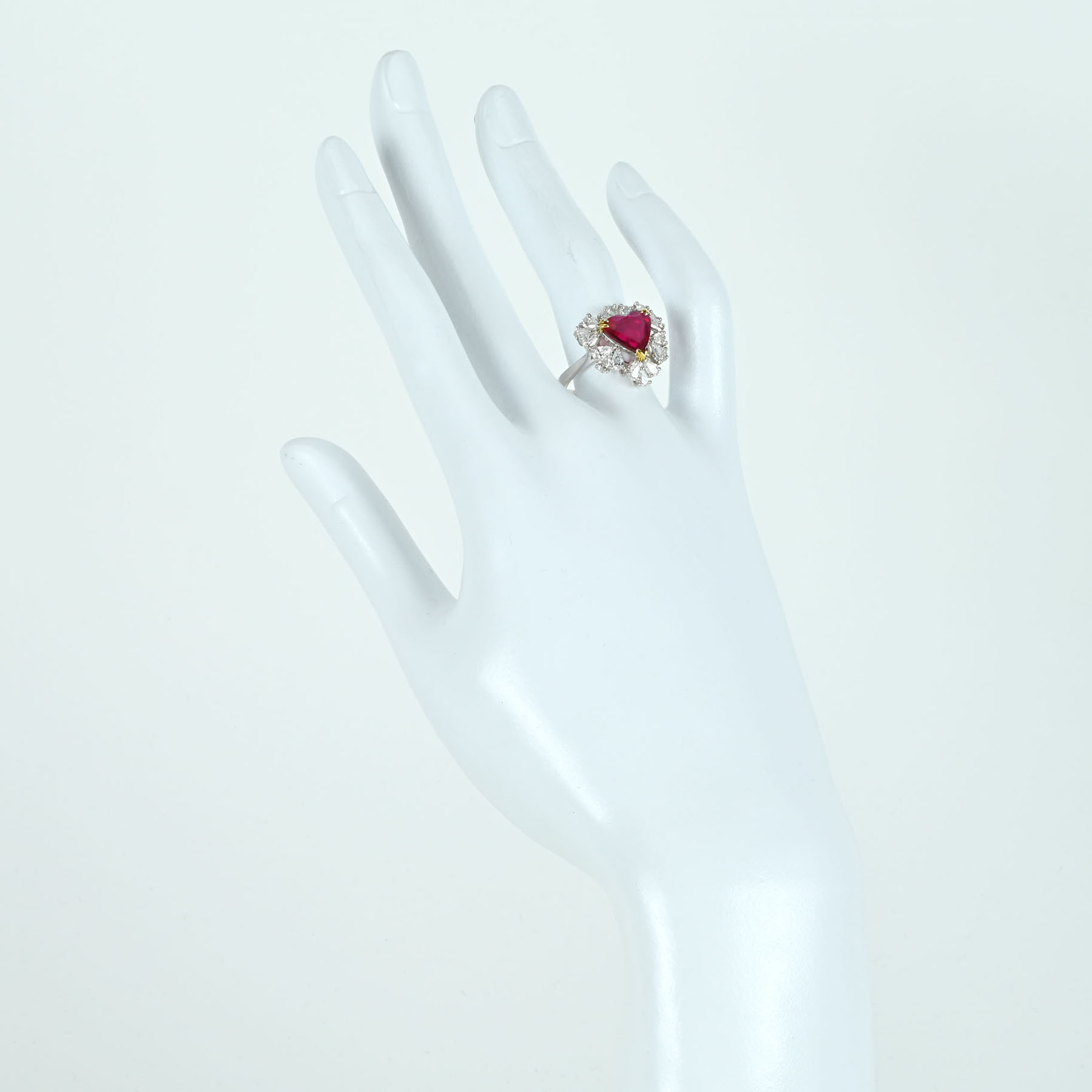モザンビーク産ルビーリング K18WG/K18YG R2.02ct D1.25ct - 画像 (6)