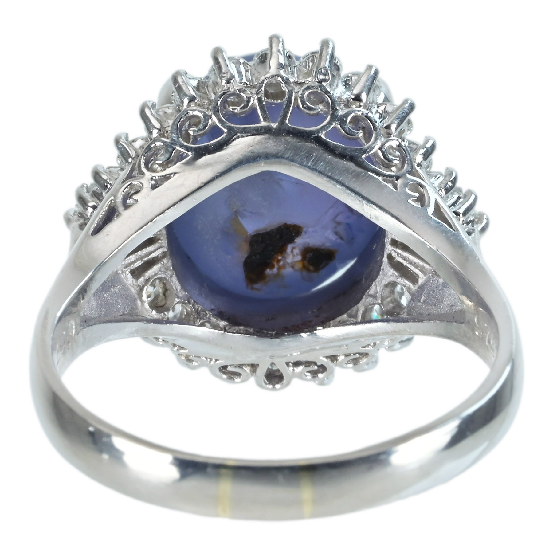 スターサファイアリング PT900 SS7.92ct D0.57ct - 画像 (6)
