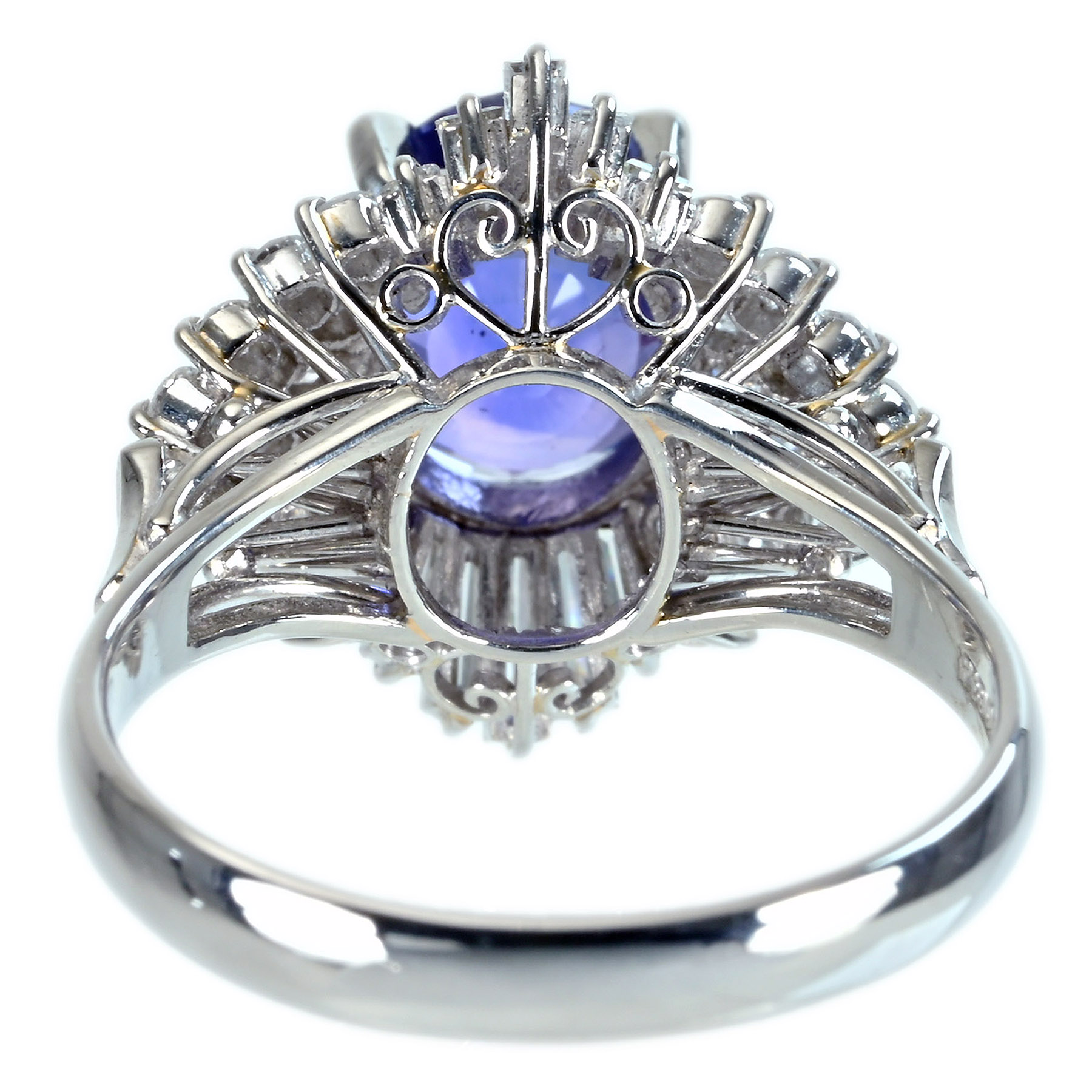 マダガスカル産サファイアリング PT900 S2.79ct D0.68ct - 画像 (5)