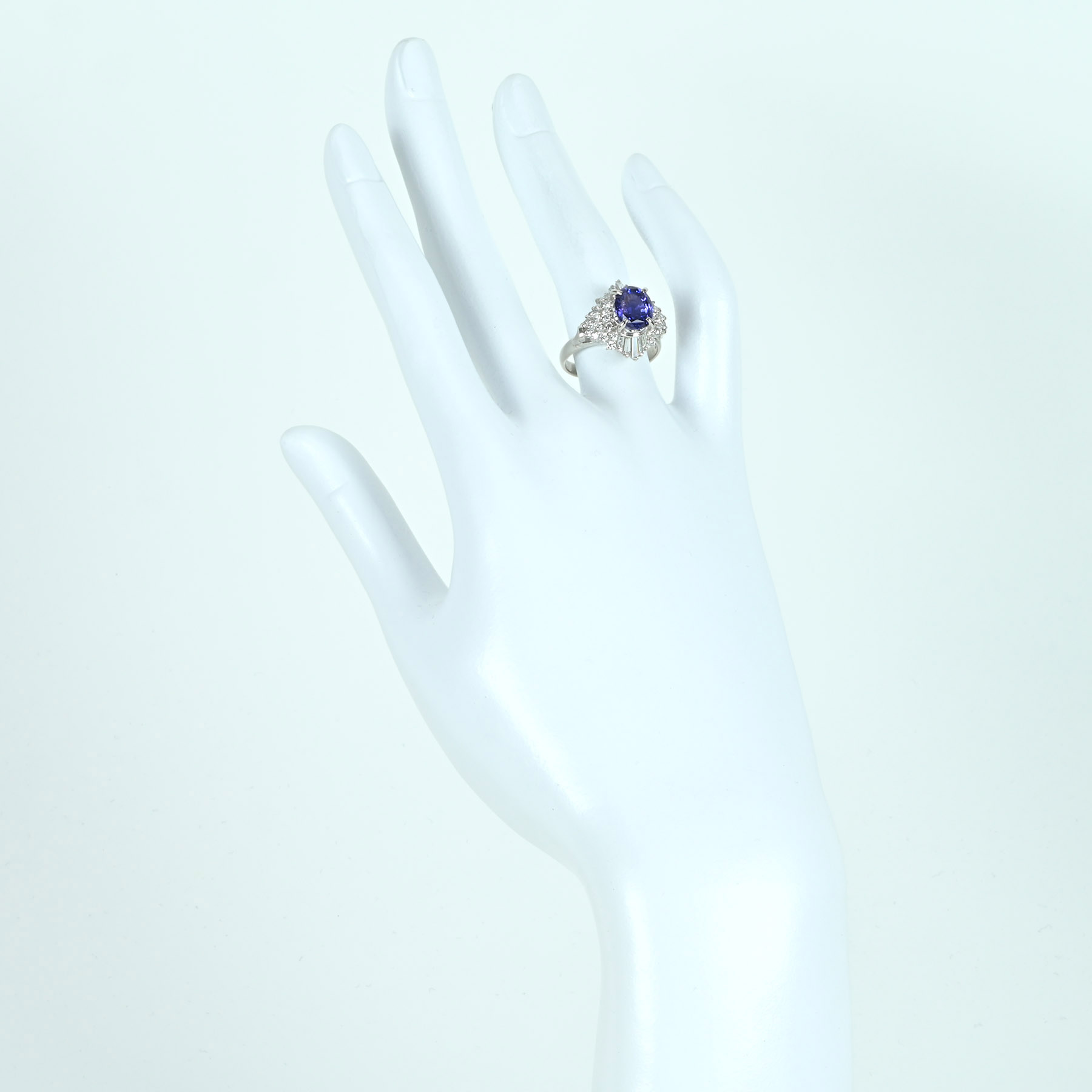 マダガスカル産サファイアリング PT900 S2.79ct D0.68ct - 画像 (6)
