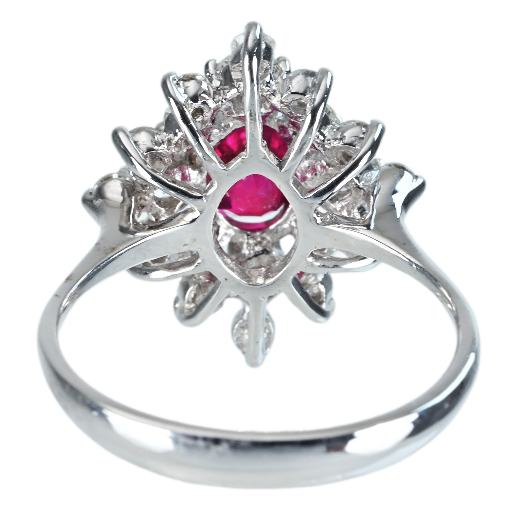 ミャンマー産ルビーリング K18WG R1.18ct D0.96ct - 画像 (5)