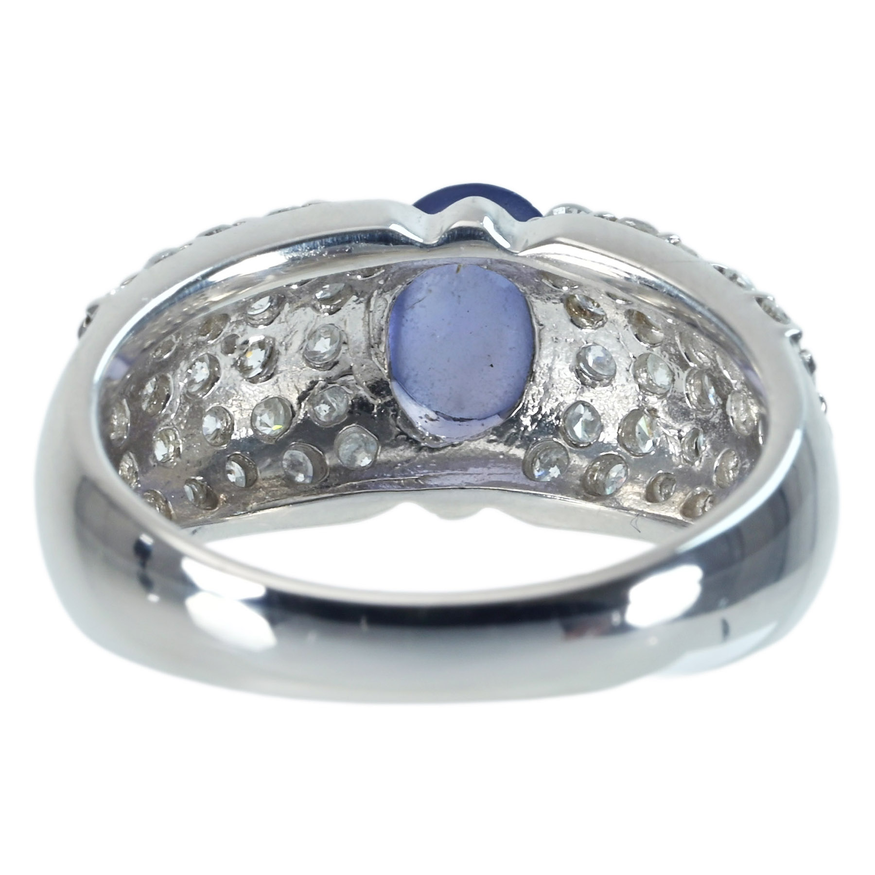 スターサファイアリング PT900 SS1.11ct D1.02ct - 画像 (5)