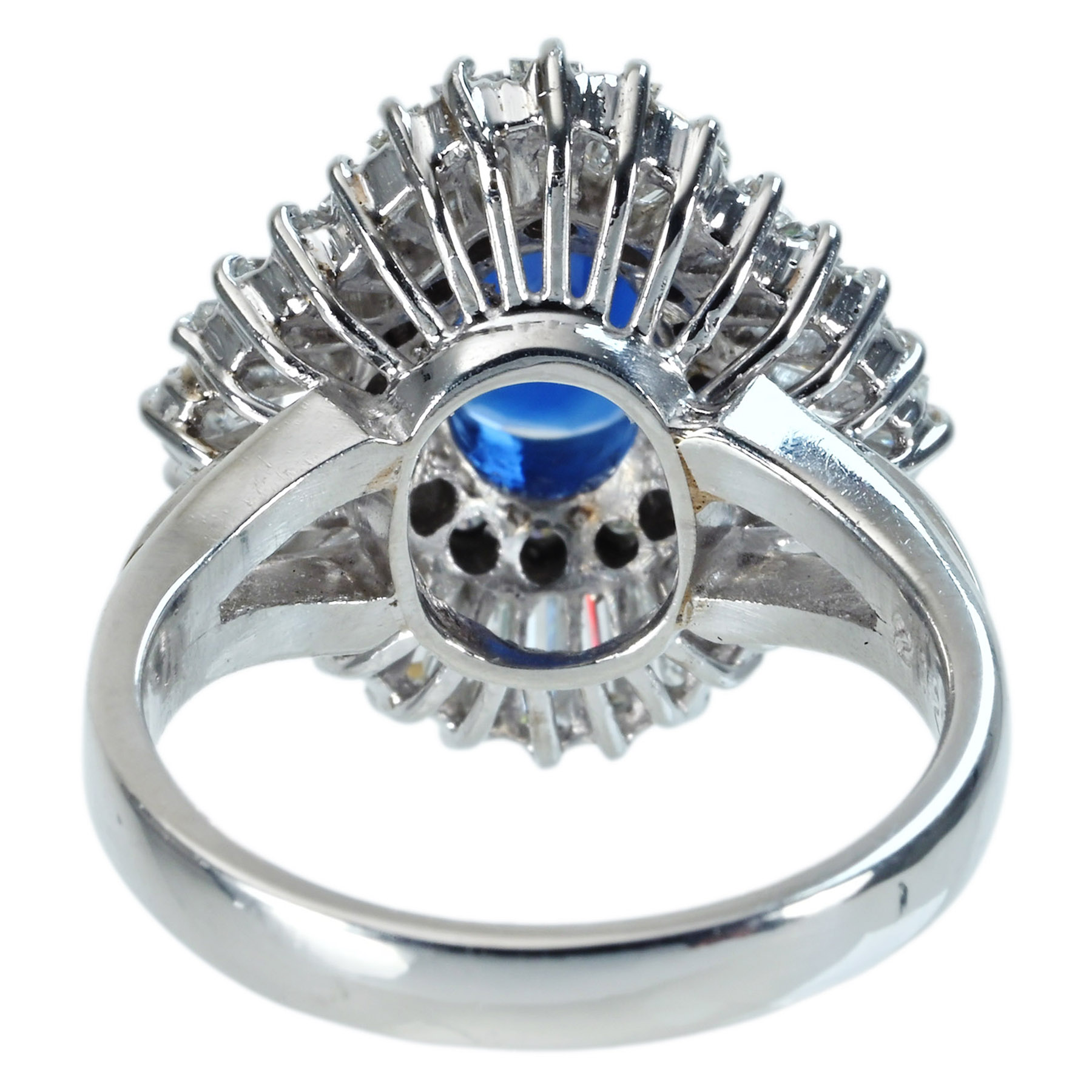 サファイアリング PT900 S2.12ct D1.92ct - 画像 (5)