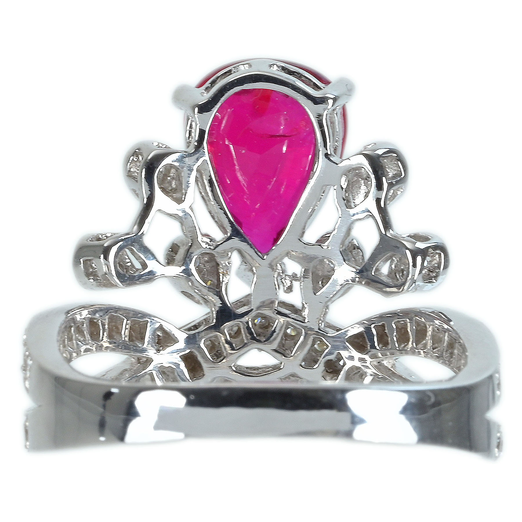 モザンビーク産ルビーリング K18WG R2.06ct D0.59ct - 画像 (5)