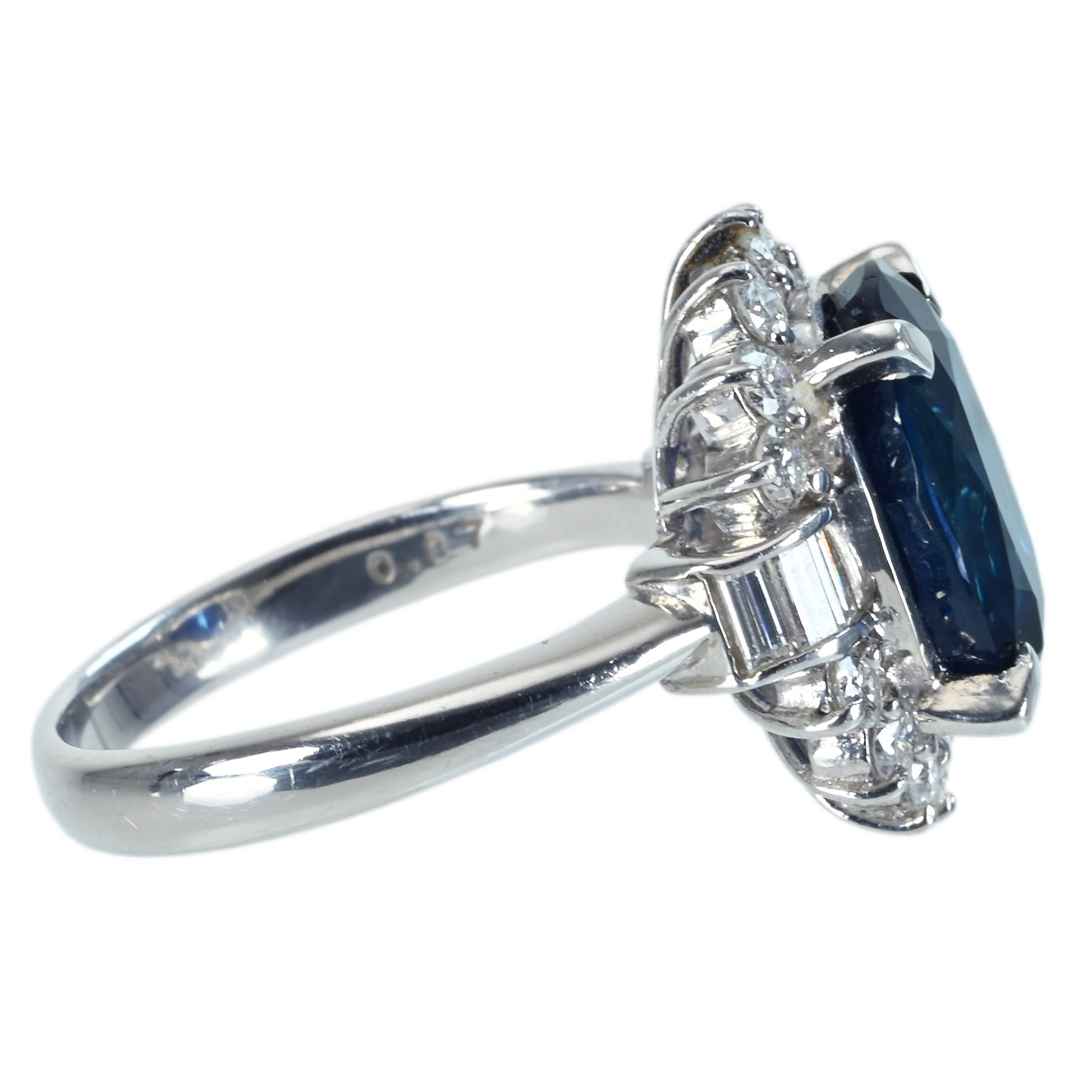 サファイアリング PT900 S7.25ct D0.87ct - 画像 (4)