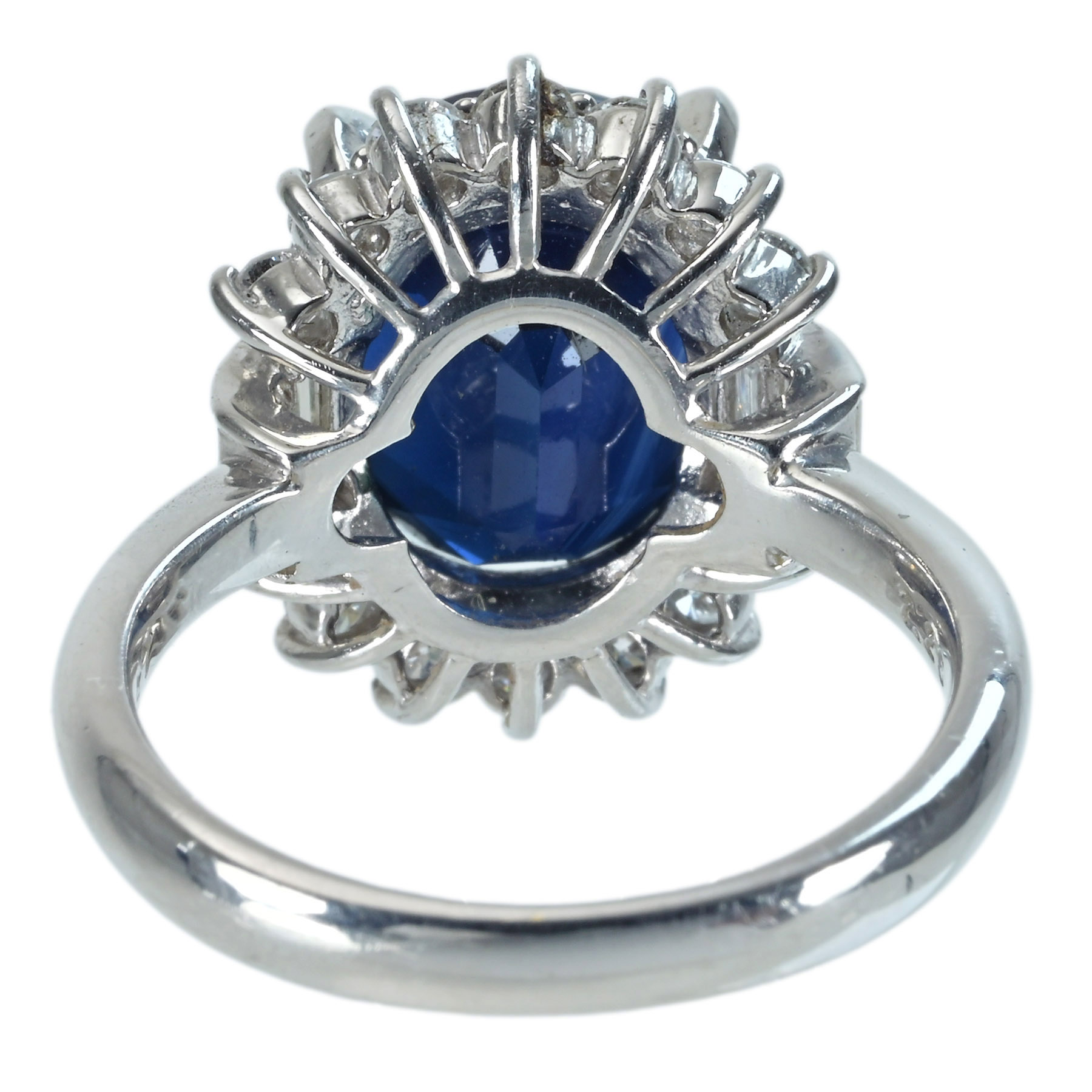 サファイアリング PT900 S7.25ct D0.87ct - 画像 (5)