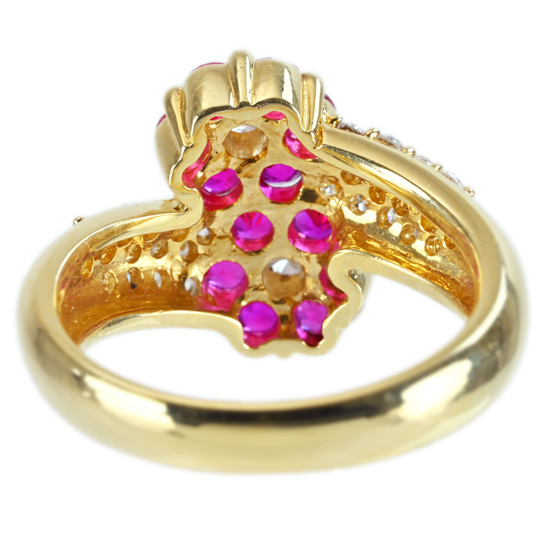 ルビーリング K18YG R0.84ct D0.60ct - 画像 (5)