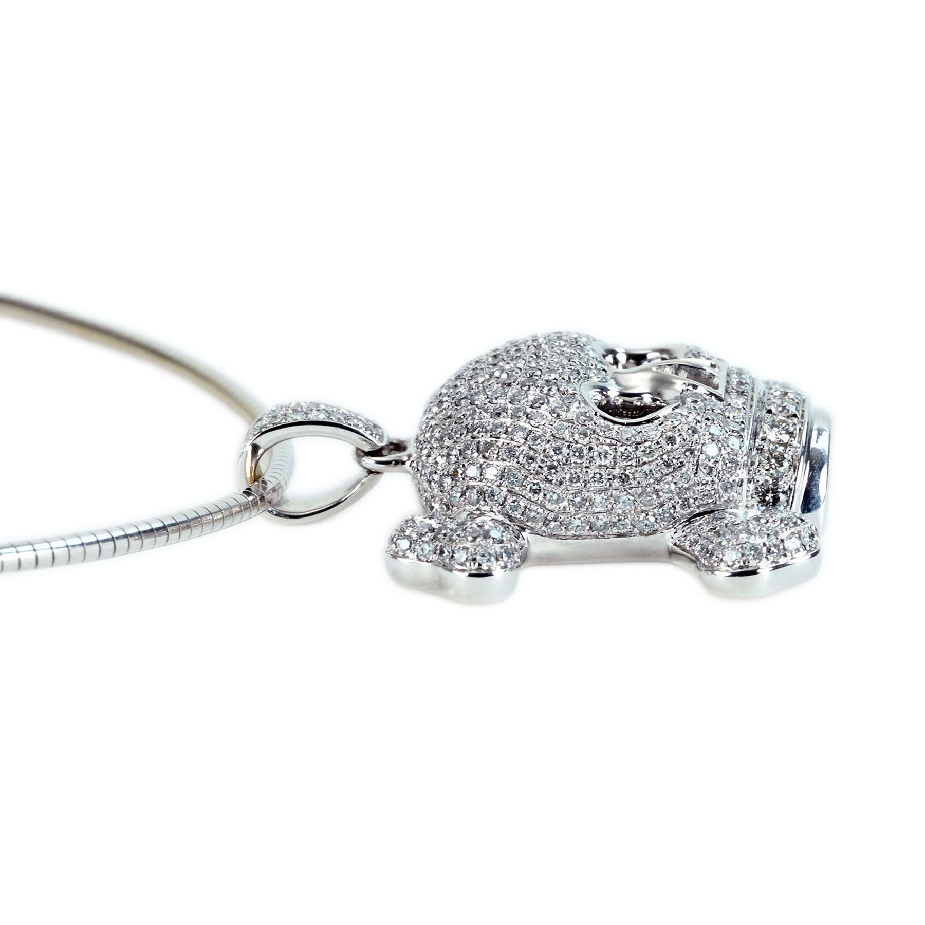 ダイヤモンドペンダント K18WG D3.18ct - 画像 (4)
