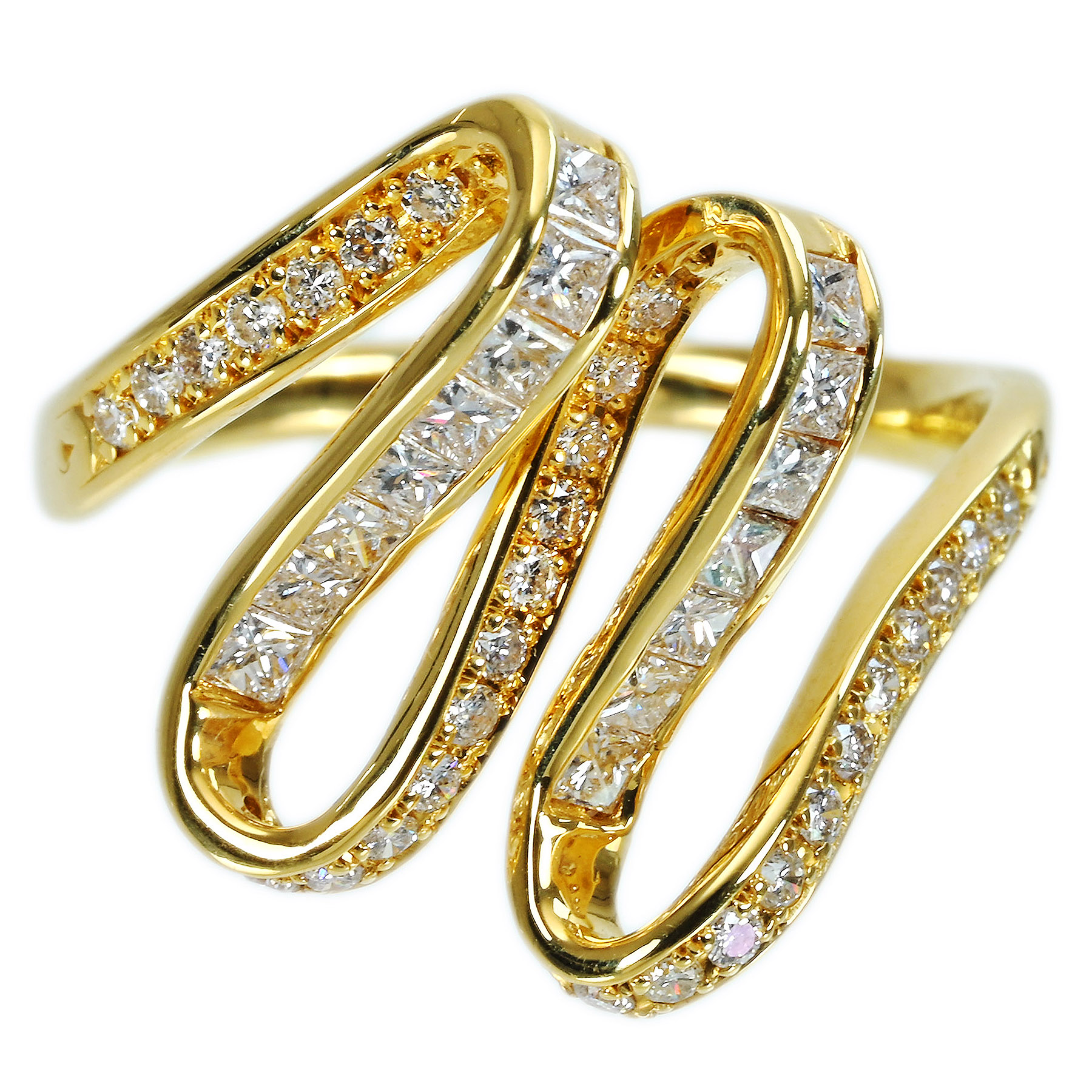 ダイヤモンドリング K18YG D1.00ct - 画像 (2)