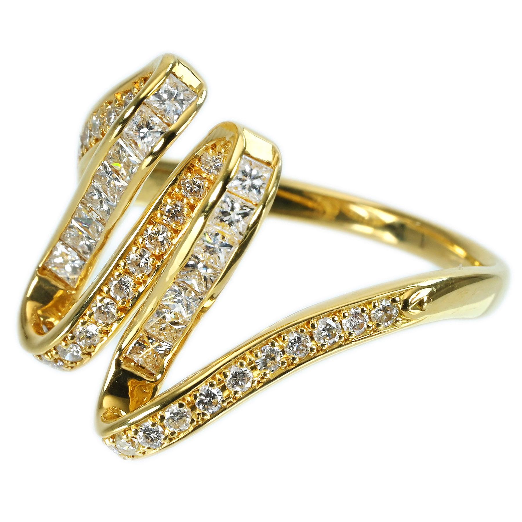 ダイヤモンドリング K18YG D1.00ct - 画像 (3)