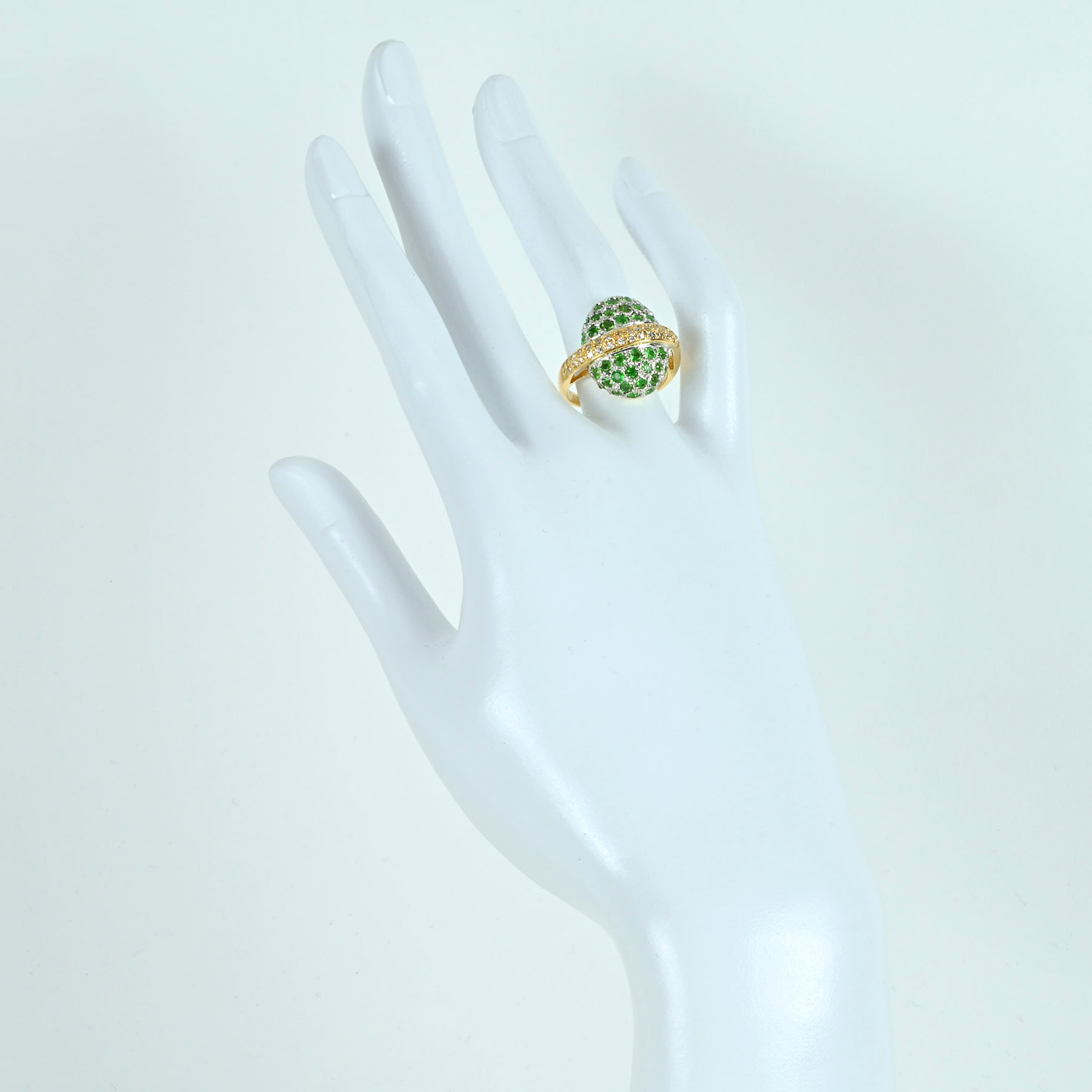 グリーンガーネットリング K18YG GT-GN2.32ct D0.27ct - 画像 (6)