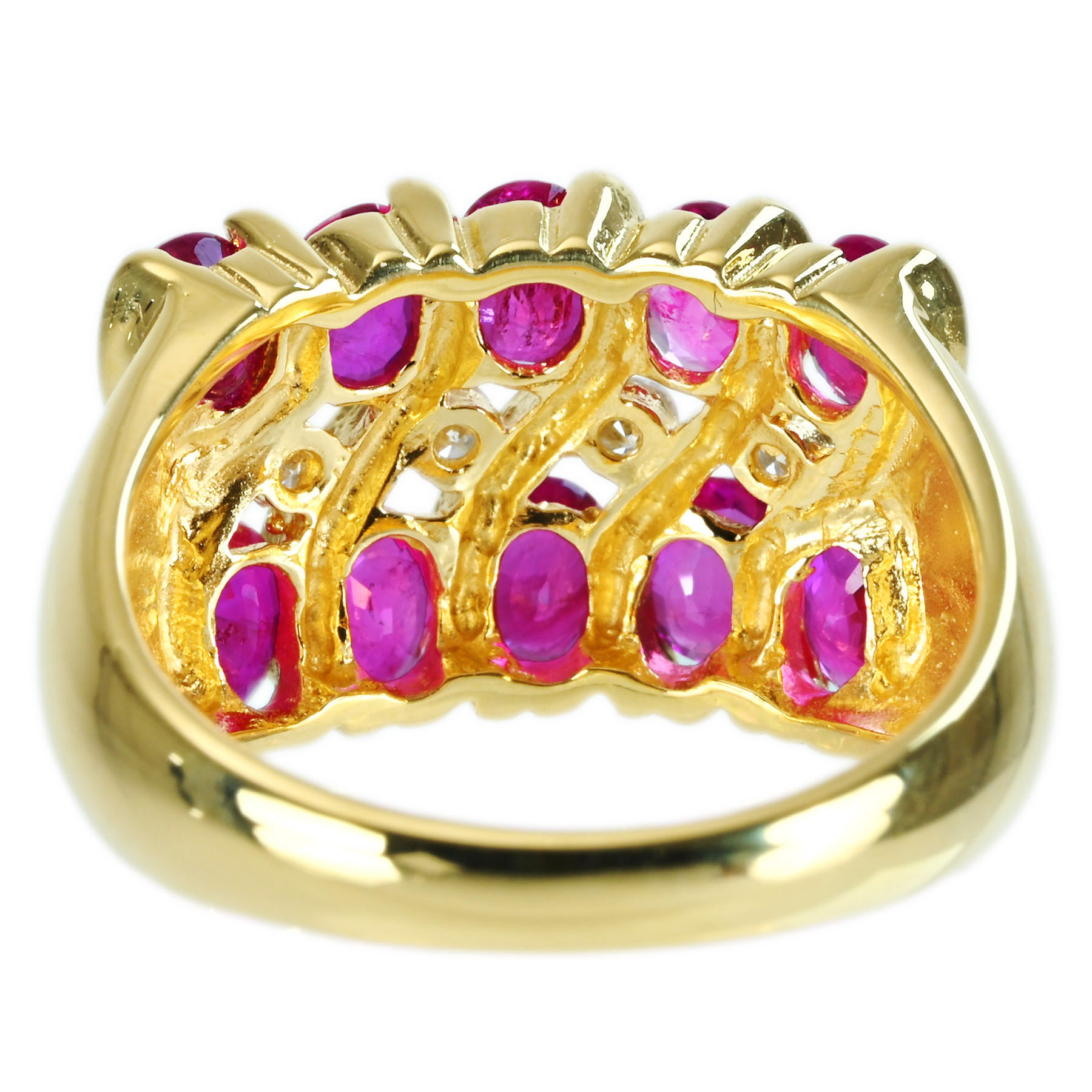 ルビーリング K18YG R2.32ct D0.13ct - 画像 (5)