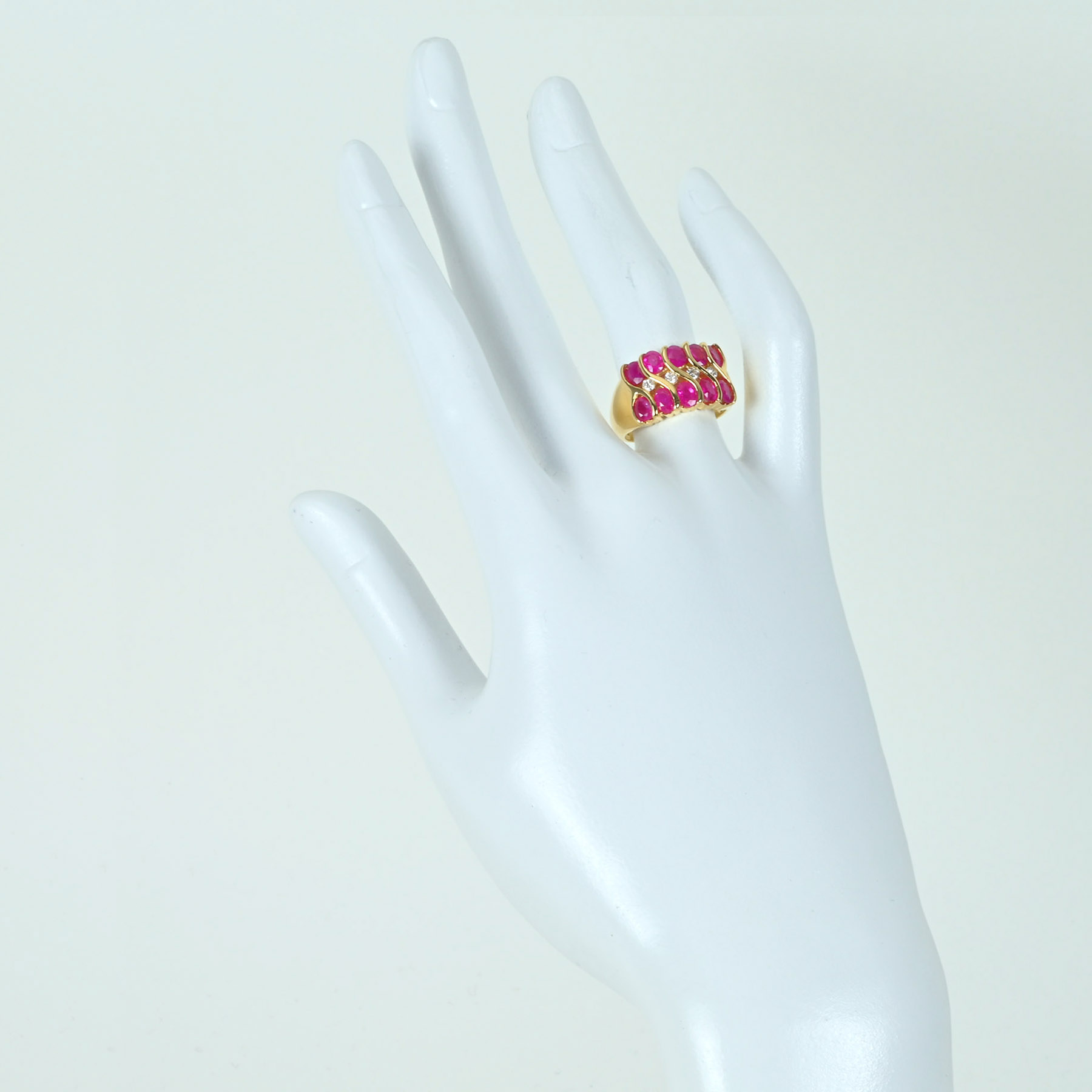 ルビーリング K18YG R2.32ct D0.13ct - 画像 (6)