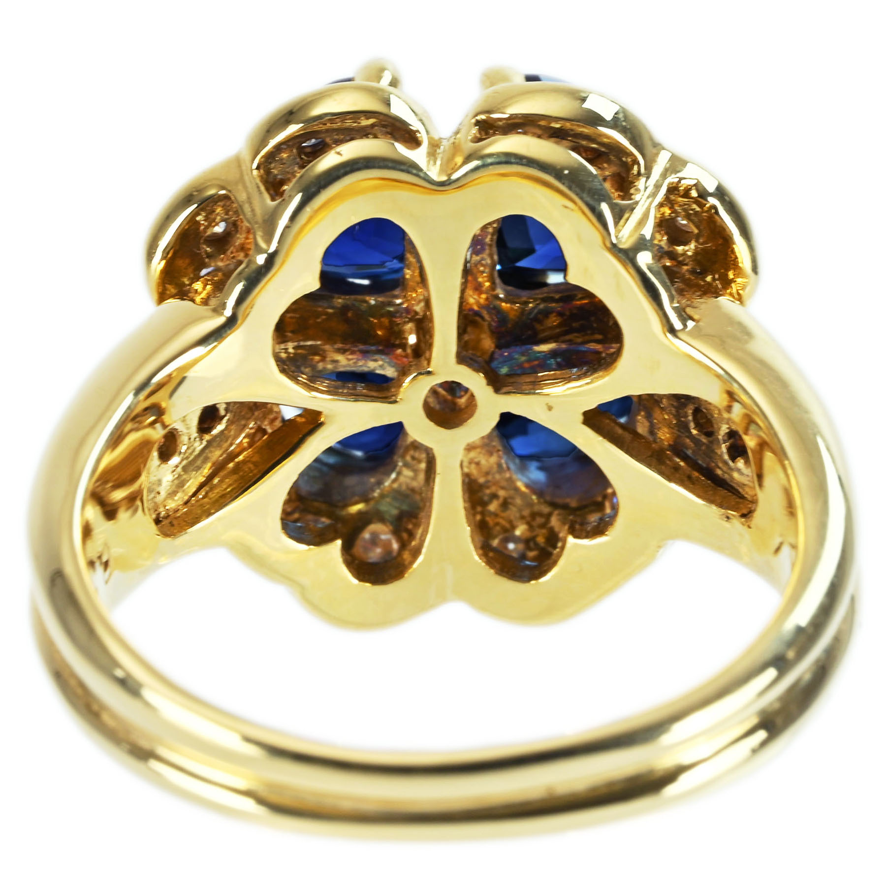 サファイアリング K18YG S2.79ct D0.50ct - 画像 (5)