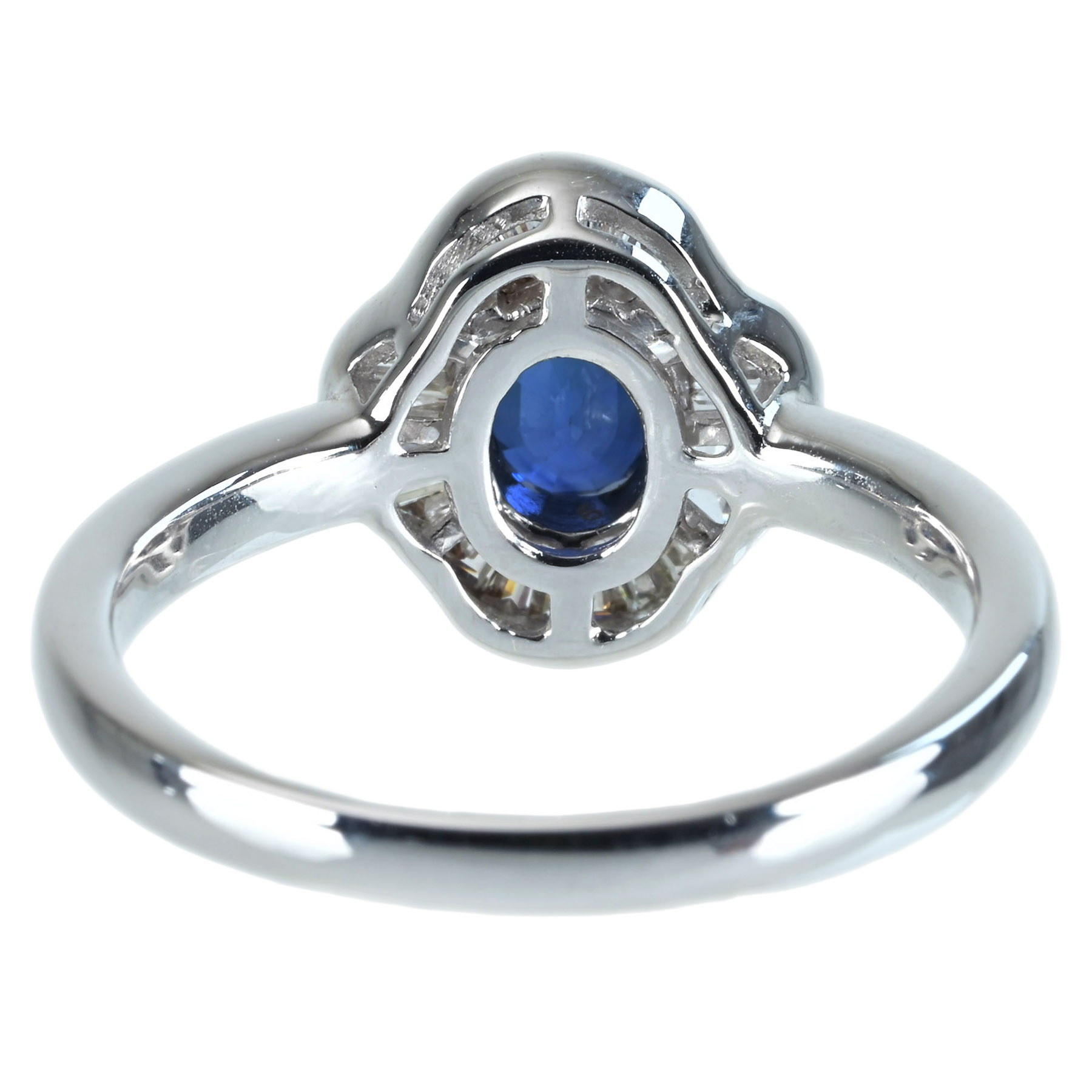 サファイアリング K18WG S1.04ct D0.25ct 4.8g #16 - 画像 (5)