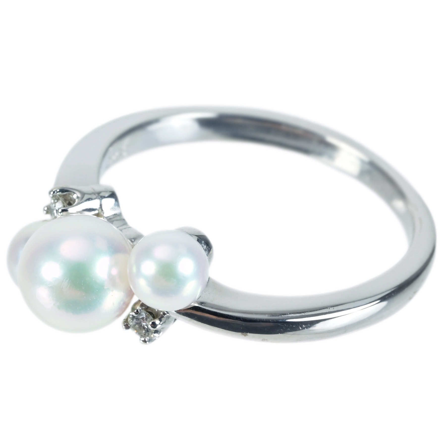 アコヤパールリング "MIKIMOTO" K18WG P4.1-6.2mm - 画像 (3)