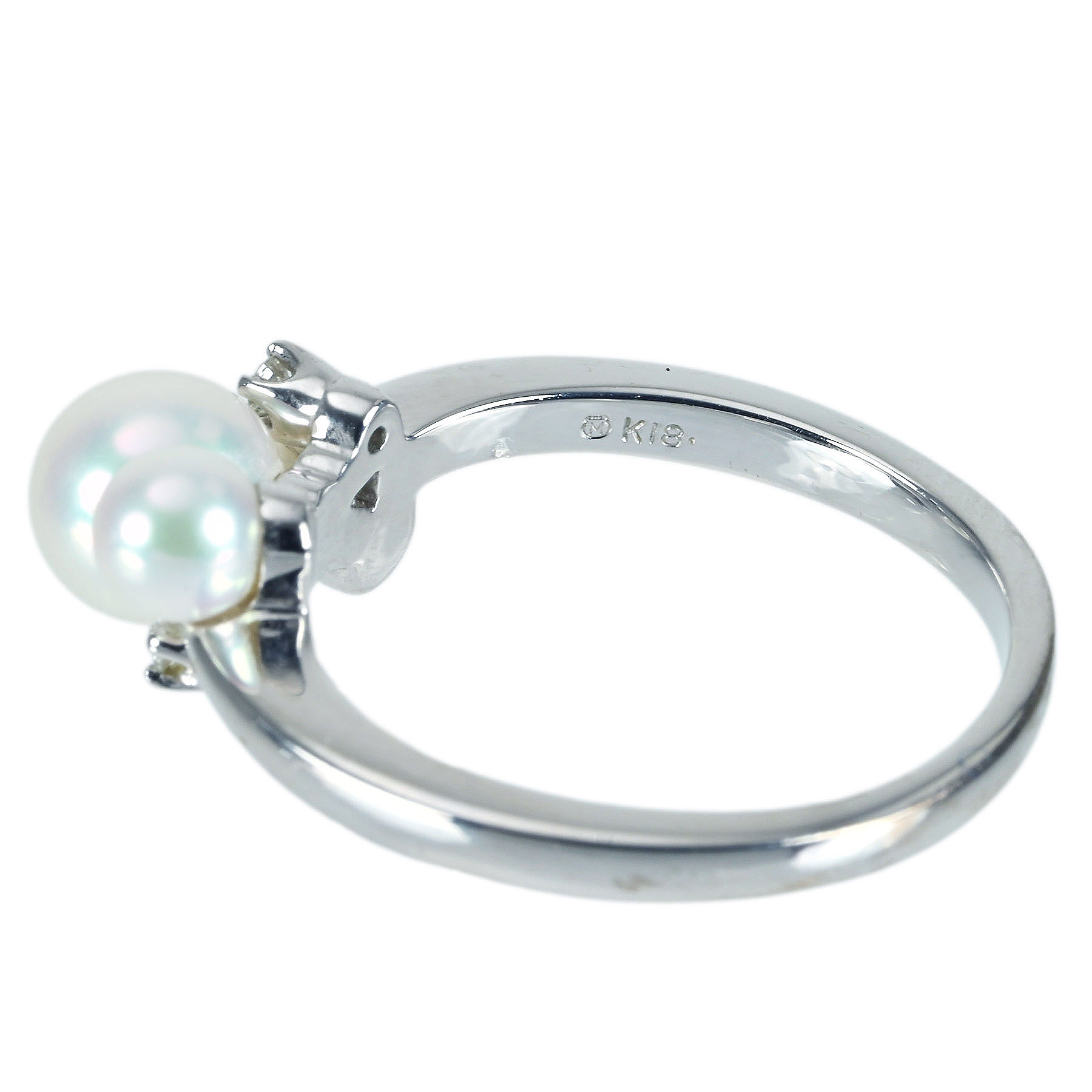 アコヤパールリング "MIKIMOTO" K18WG P4.1-6.2mm - 画像 (6)
