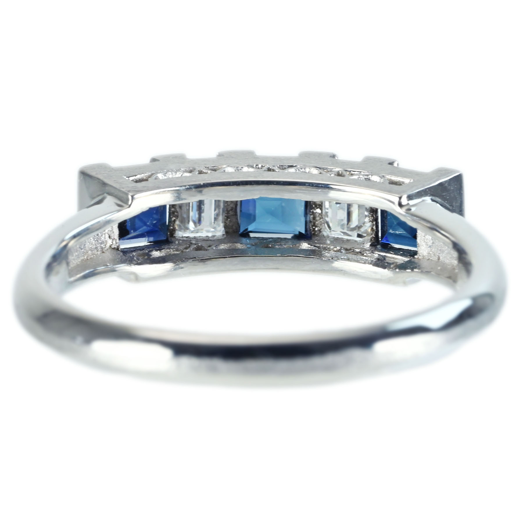 サファイアリング PT900 S0.96ct D0.26ct - 画像 (5)