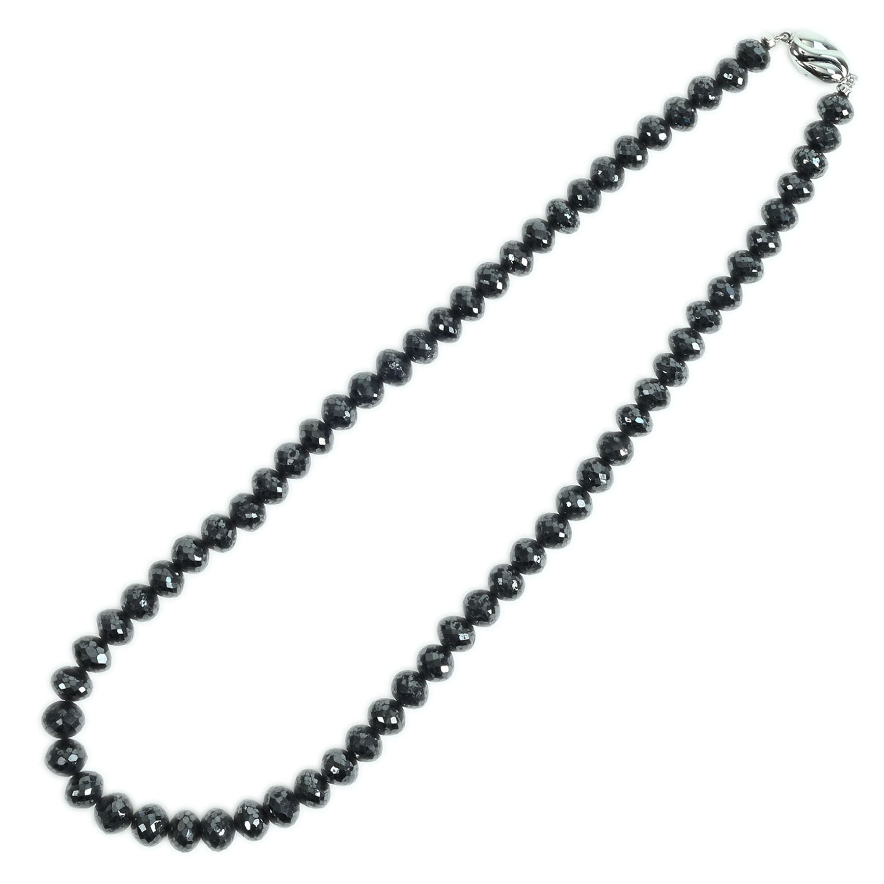 ブラックダイヤモンドネックレス SV BD337.90ct - 画像 (7)