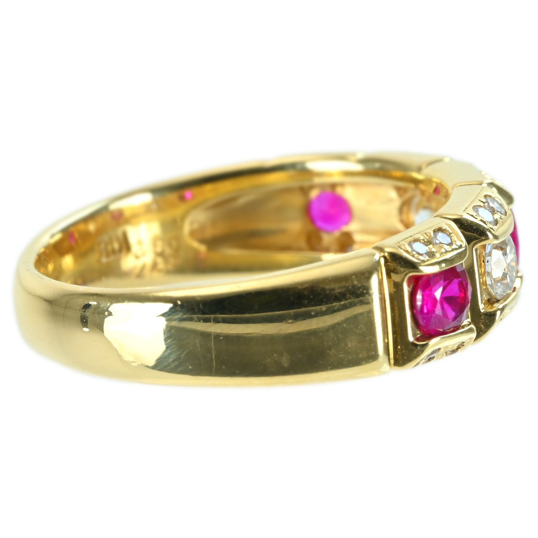 ルビー&ダイヤモンドリング K18YG R0.37ct D0.32ct - 画像 (4)