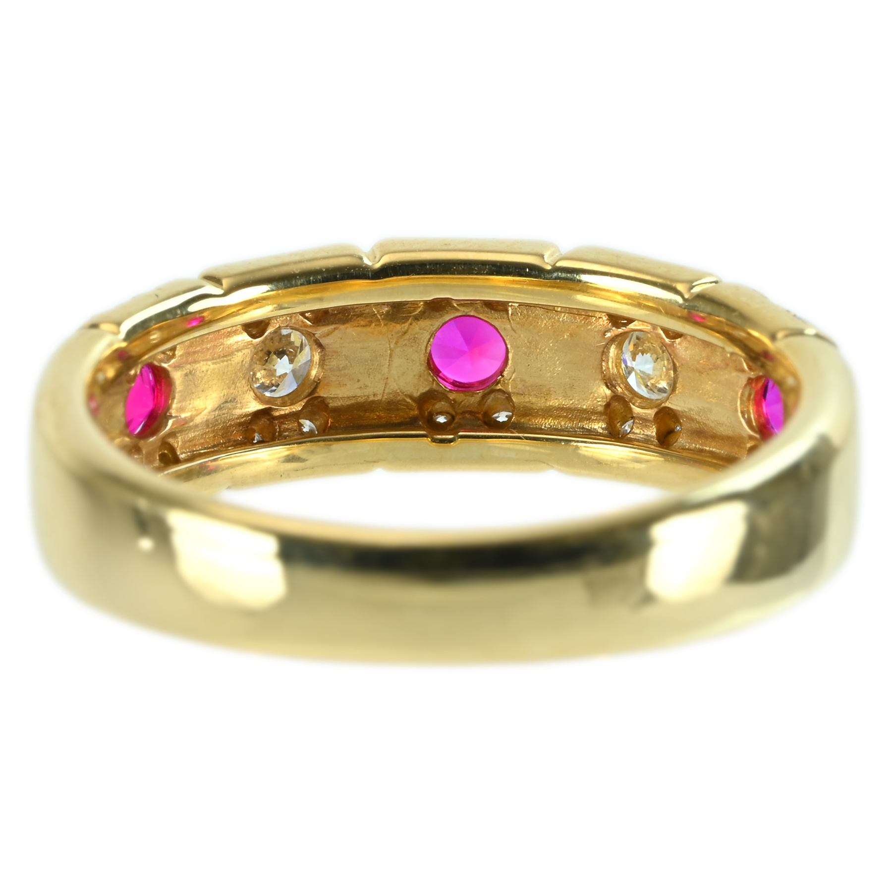 ルビー&ダイヤモンドリング K18YG R0.37ct D0.32ct - 画像 (5)