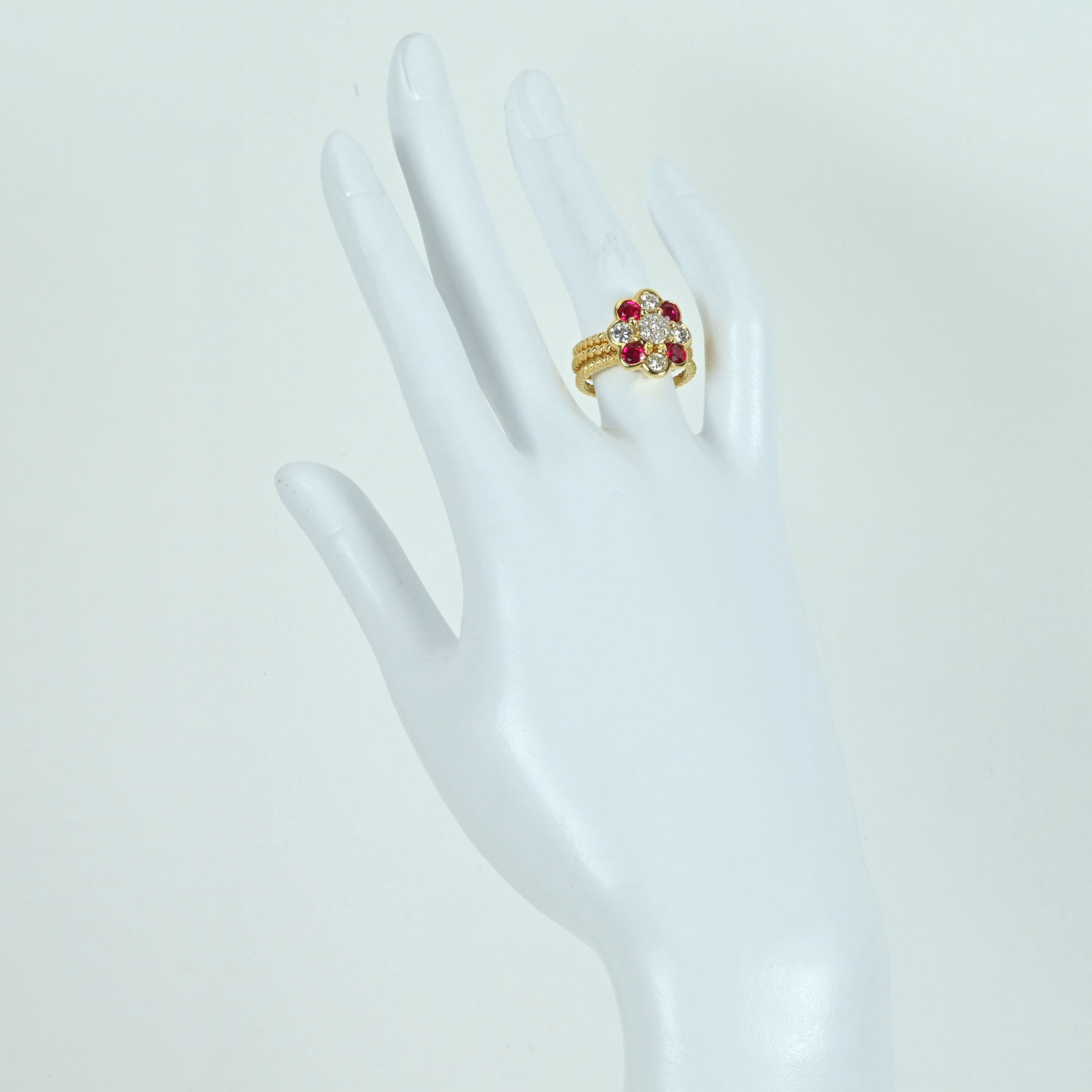 ルビーリング K18YG R1.35ct D0.78ct - 画像 (6)