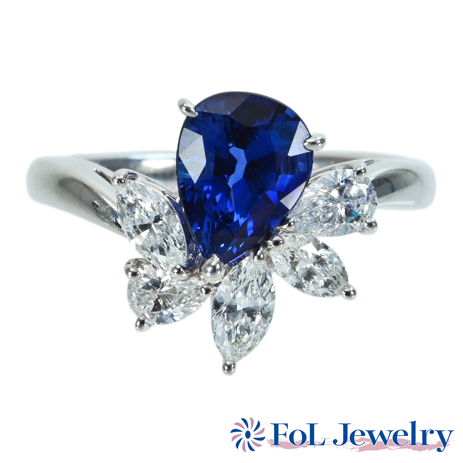 マダガスカル産サファイアリング "MIKIMOTO" PT950 S2.00ct D0.83ct