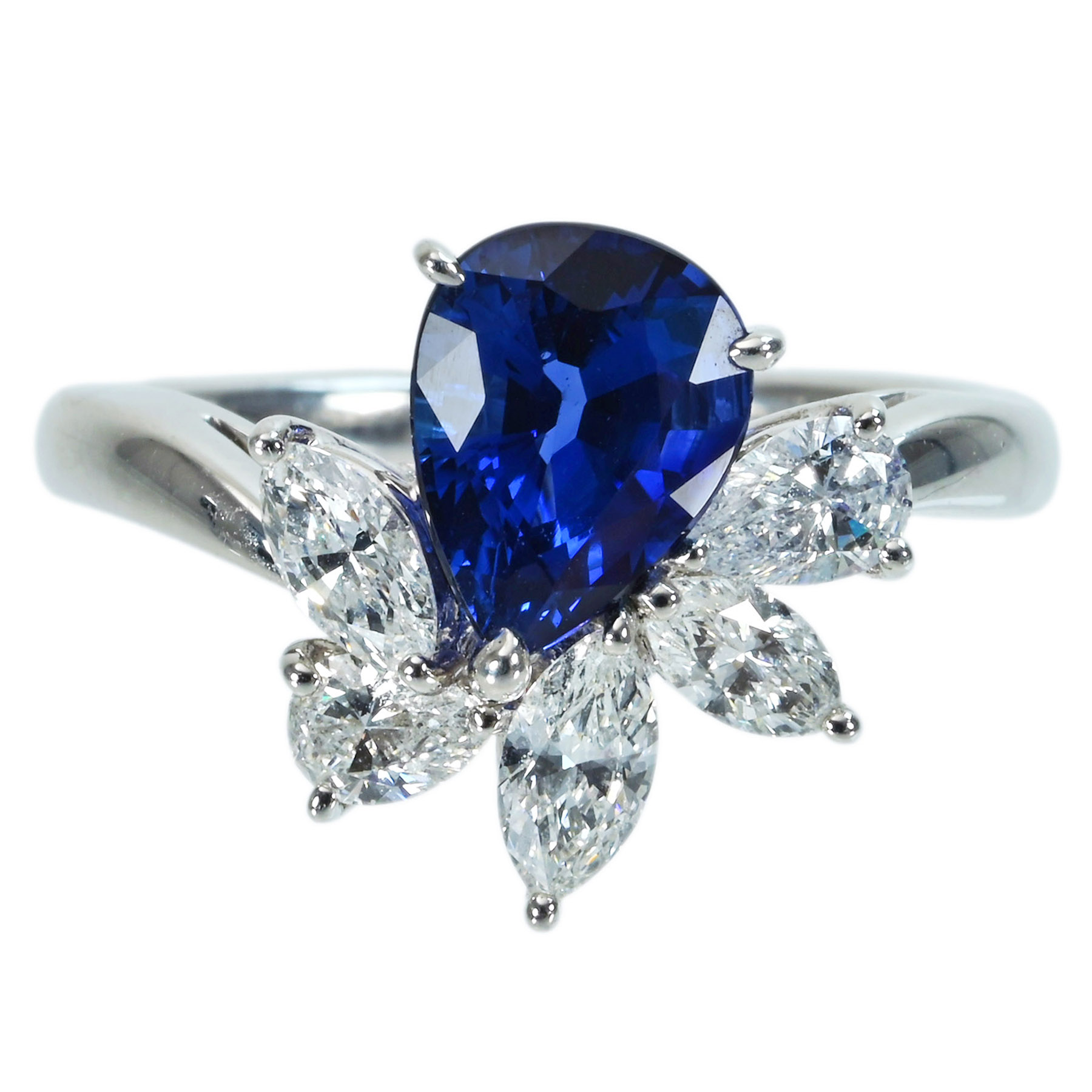 マダガスカル産サファイアリング "MIKIMOTO" PT950 S2.00ct D0.83ct - 画像 (2)