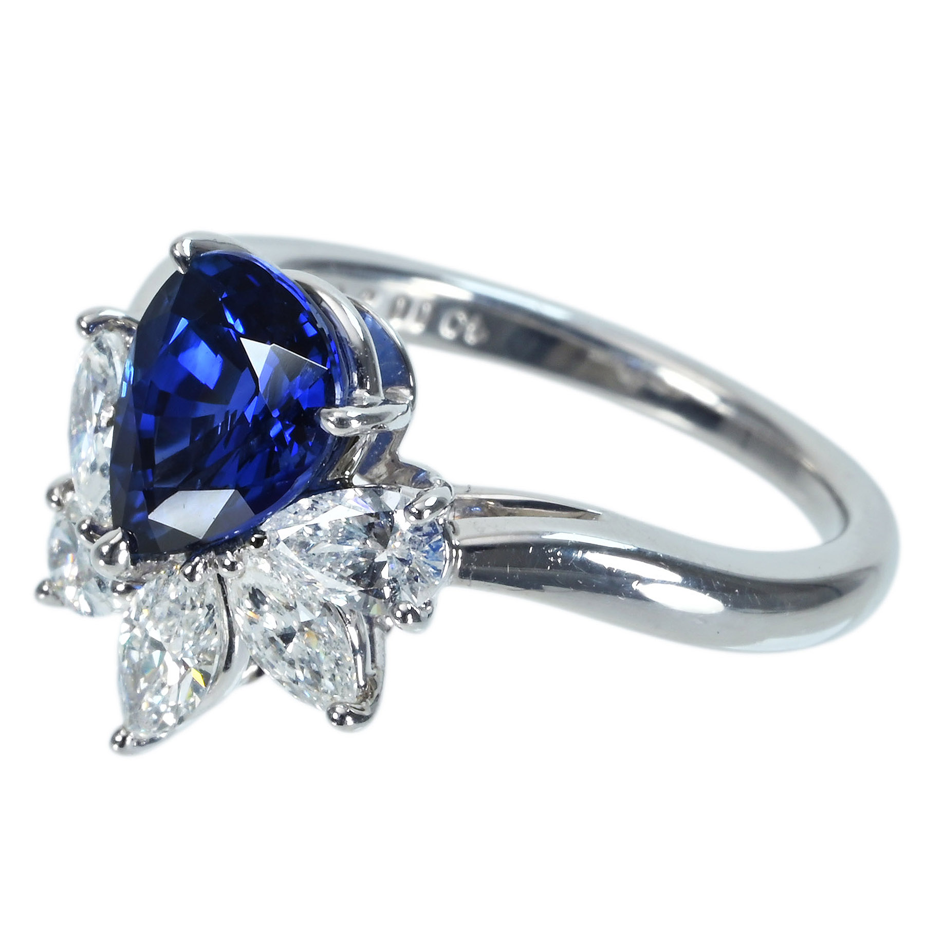 マダガスカル産サファイアリング "MIKIMOTO" PT950 S2.00ct D0.83ct - 画像 (3)